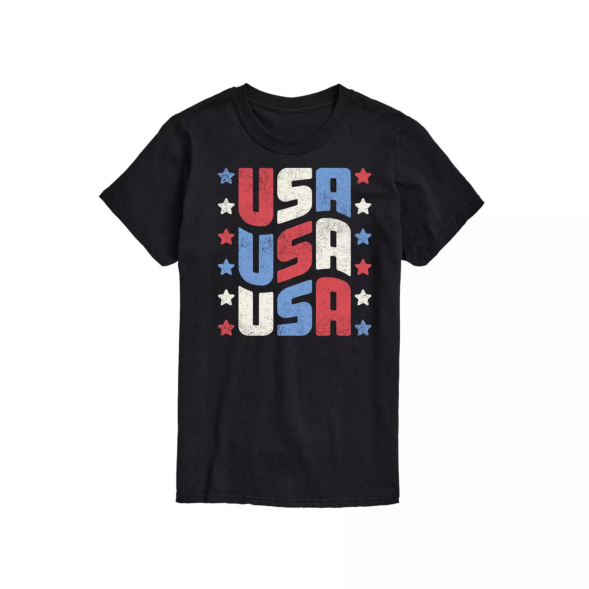 Men's USA Stacked Graphic Tee.,  Product Image