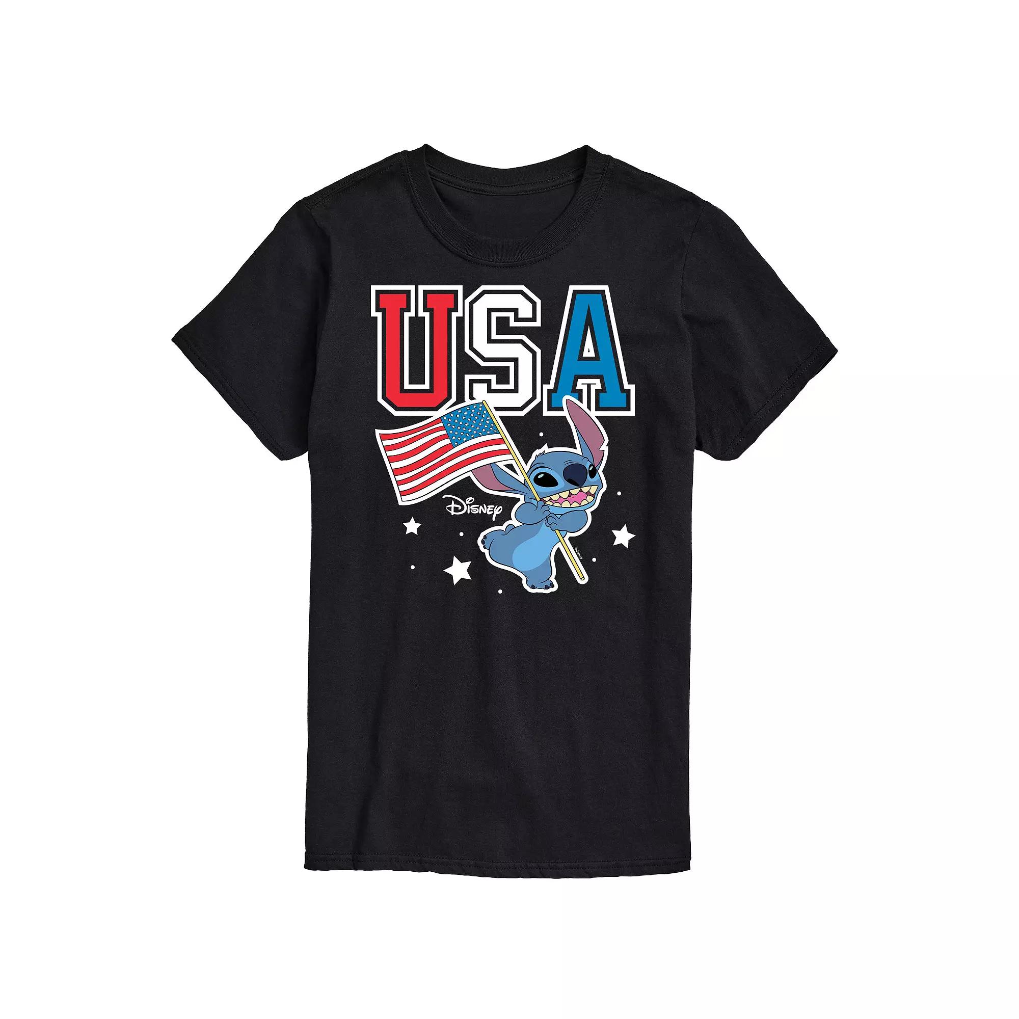 Disney's Lilo & Stitch Big & Tall USA Stitch Graphic Tee, Men's,  Product Image