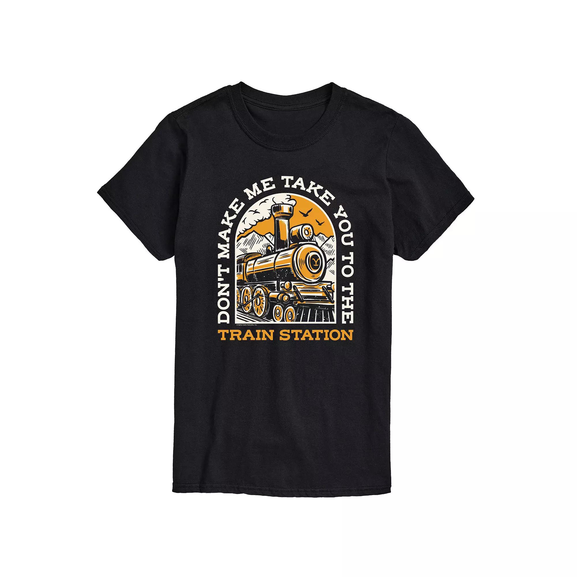 Big & Tall Yellowstone Train Station Graphic Tee, Men's,  Product Image