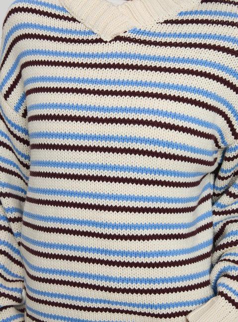 Karolyn Sweater Blue Stripe Product Image