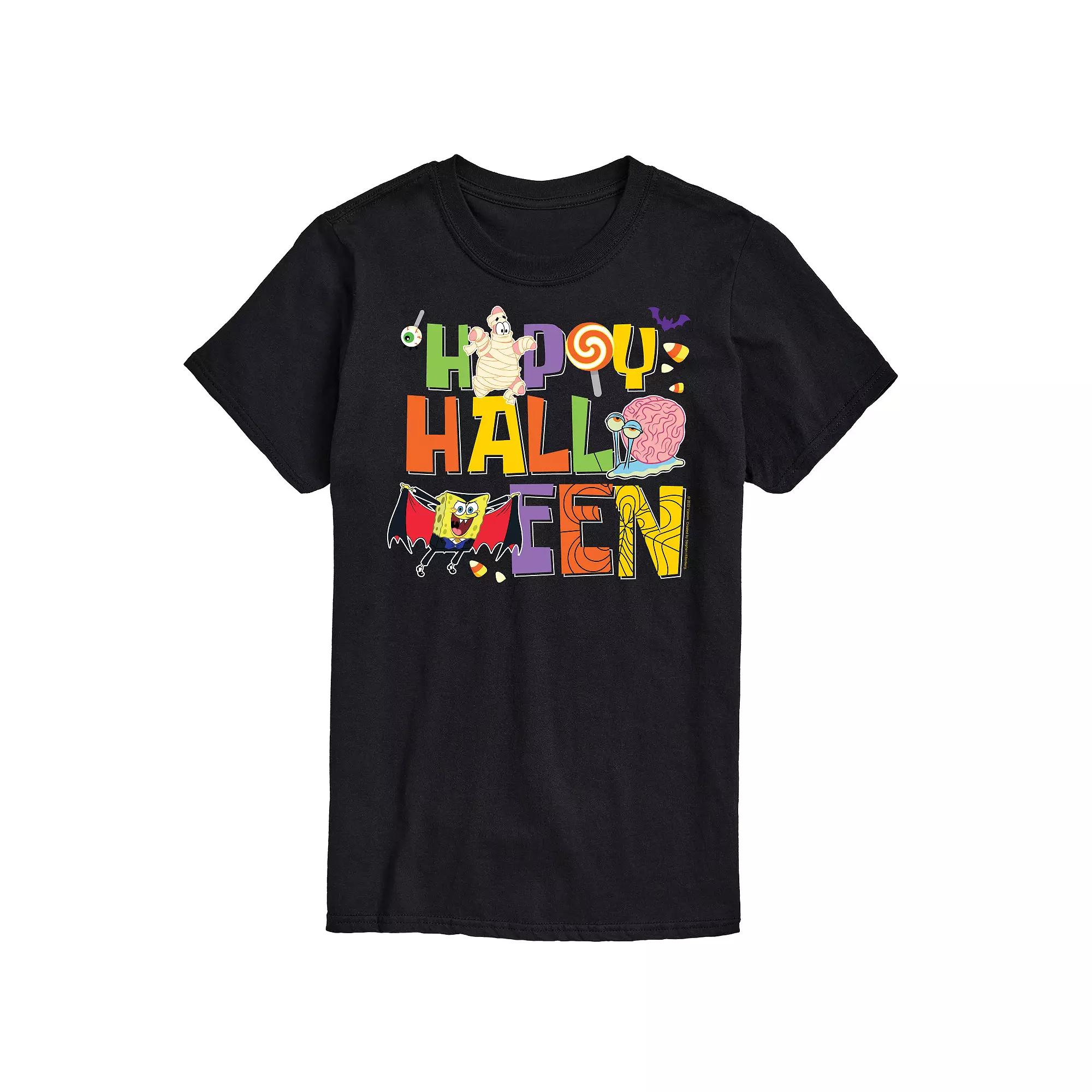 Big & Tall Spongebob Happy Halloween Graphic Tee, Men's,  Product Image