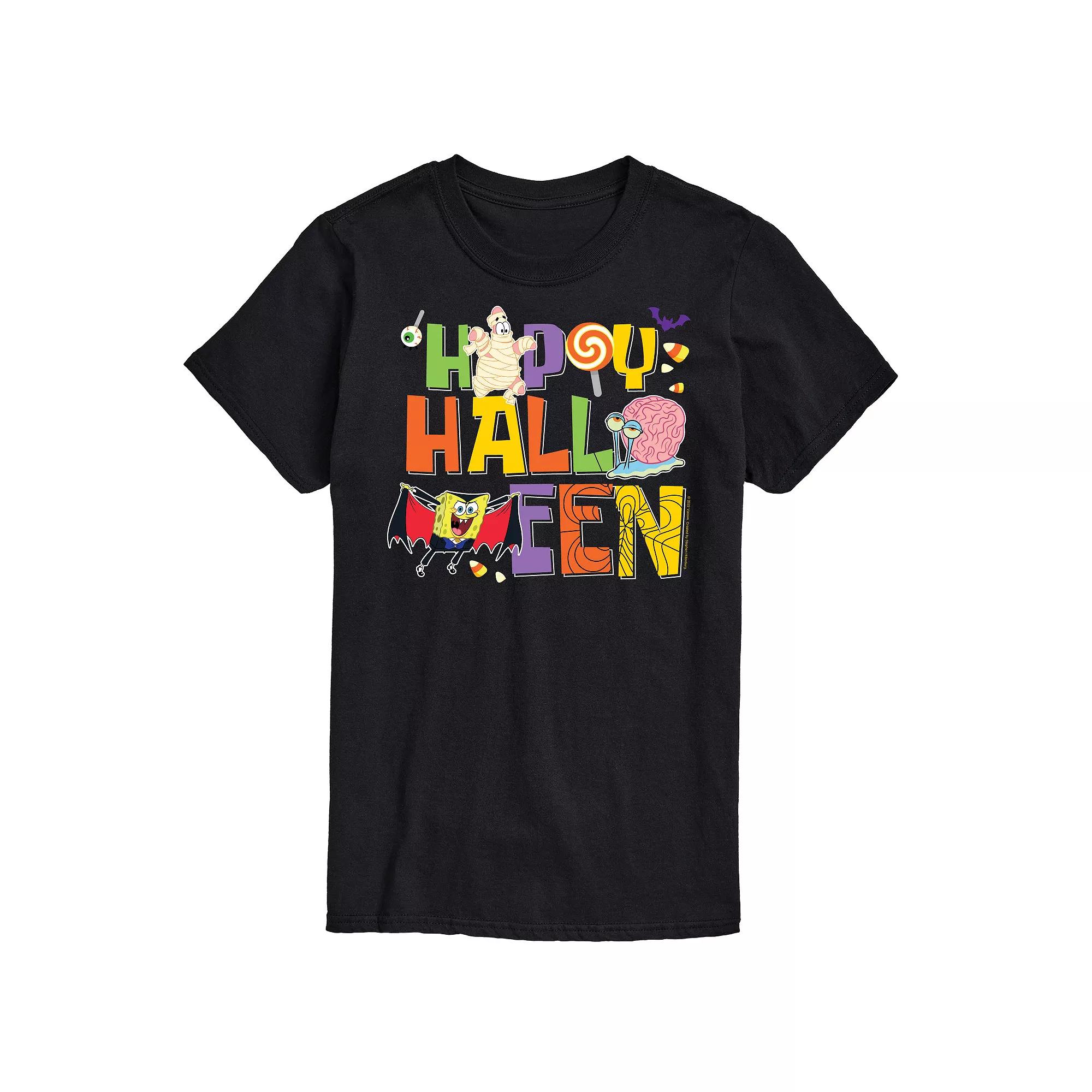 Big & Tall Spongebob Happy Halloween Graphic Tee, Men's,  Product Image