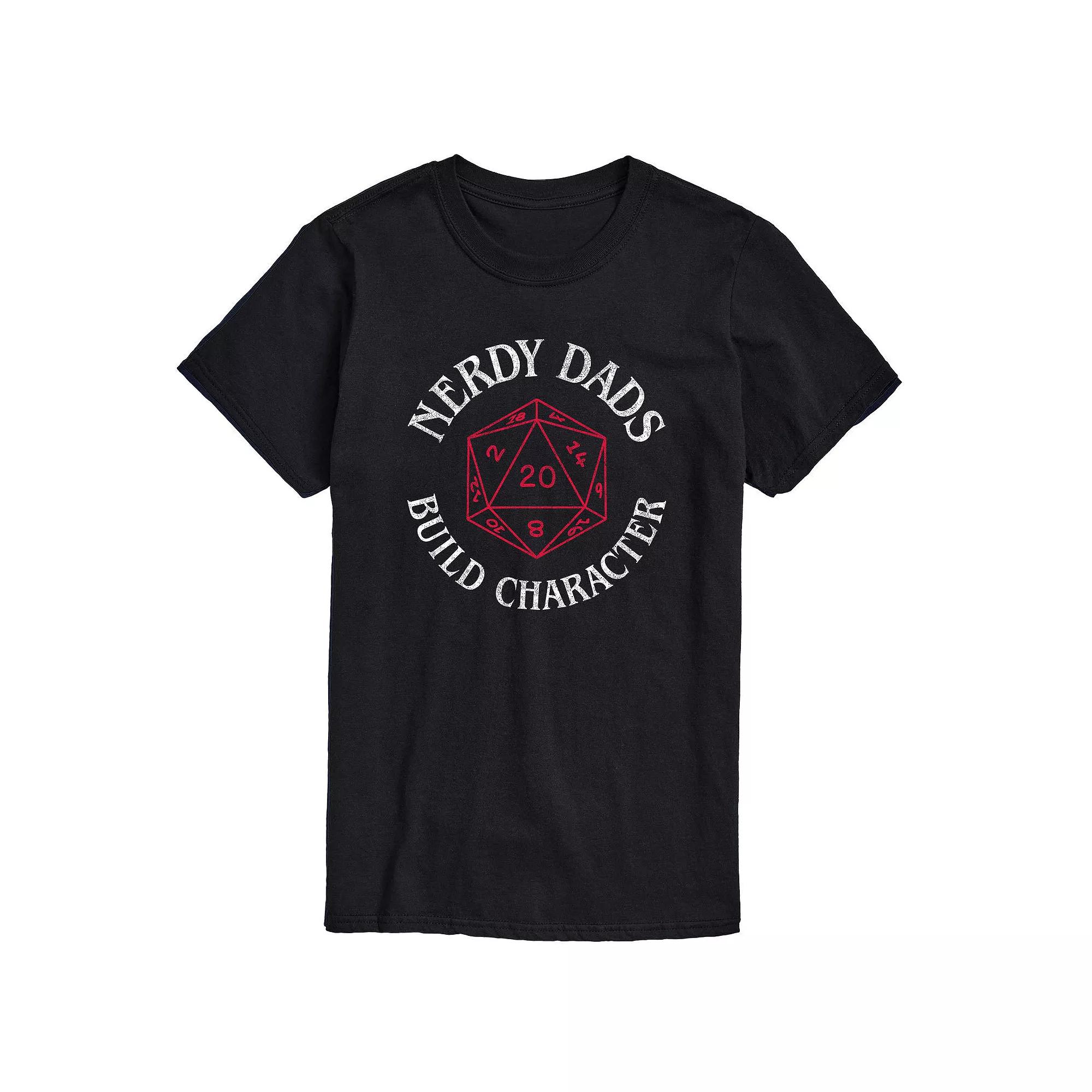 Big & Tall "Nerdy Dads Build Character" D20 Graphic Tee, Men's,  Product Image