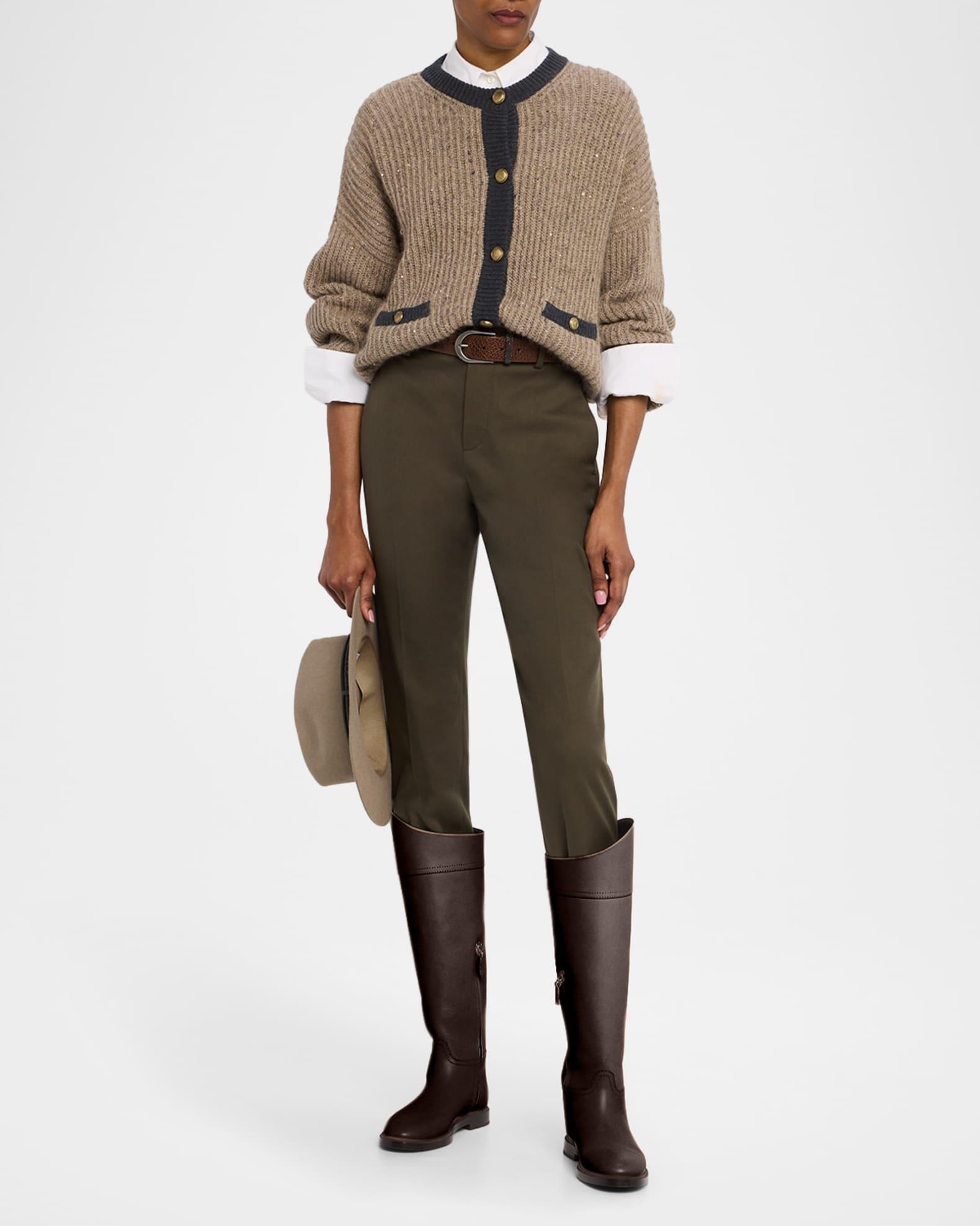 Wool-Mohair Pailette Bicolor Cardigan Product Image