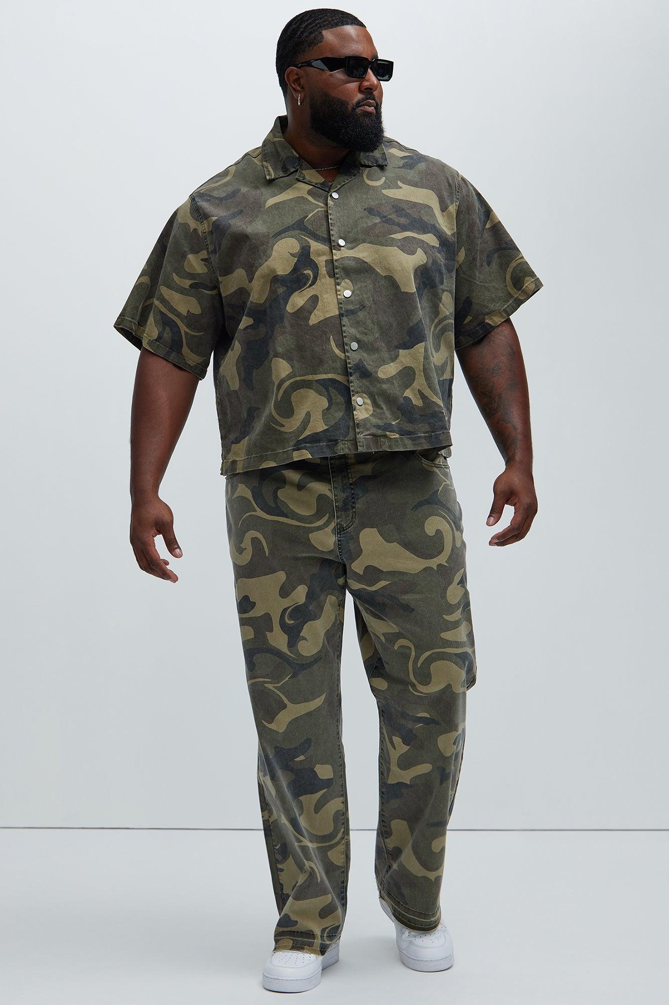 Won't Do Camo Straight Pants - Camouflage Product Image