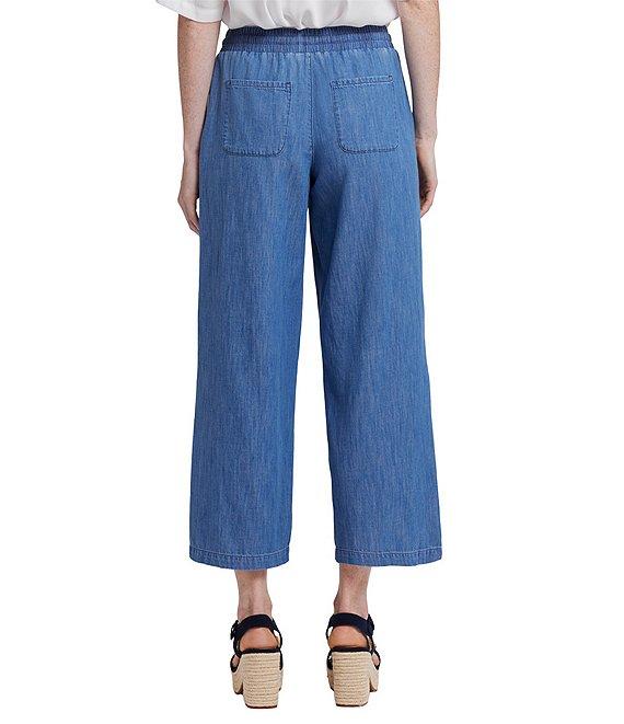 NYDJ Jayne Wide Leg Pull-On Denim Pants Product Image