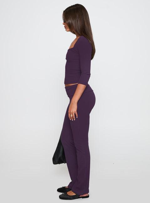 Truth Be Told Straight Leg Pant Purple Product Image