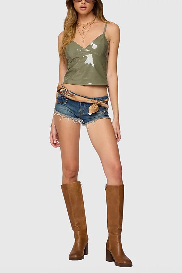 Edikted Carmie Vinyl Tank Top Womens at Urban Outfitters Product Image