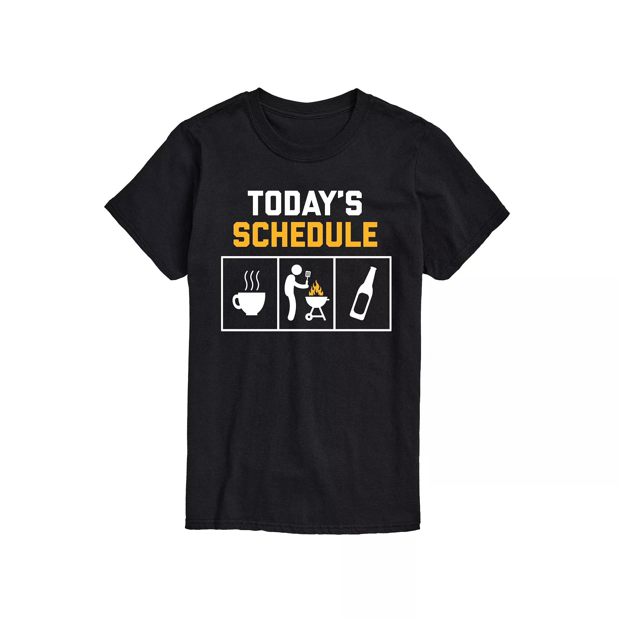 Big & Tall Todays Schedule Grilling Beer Tee, Men's,  Product Image