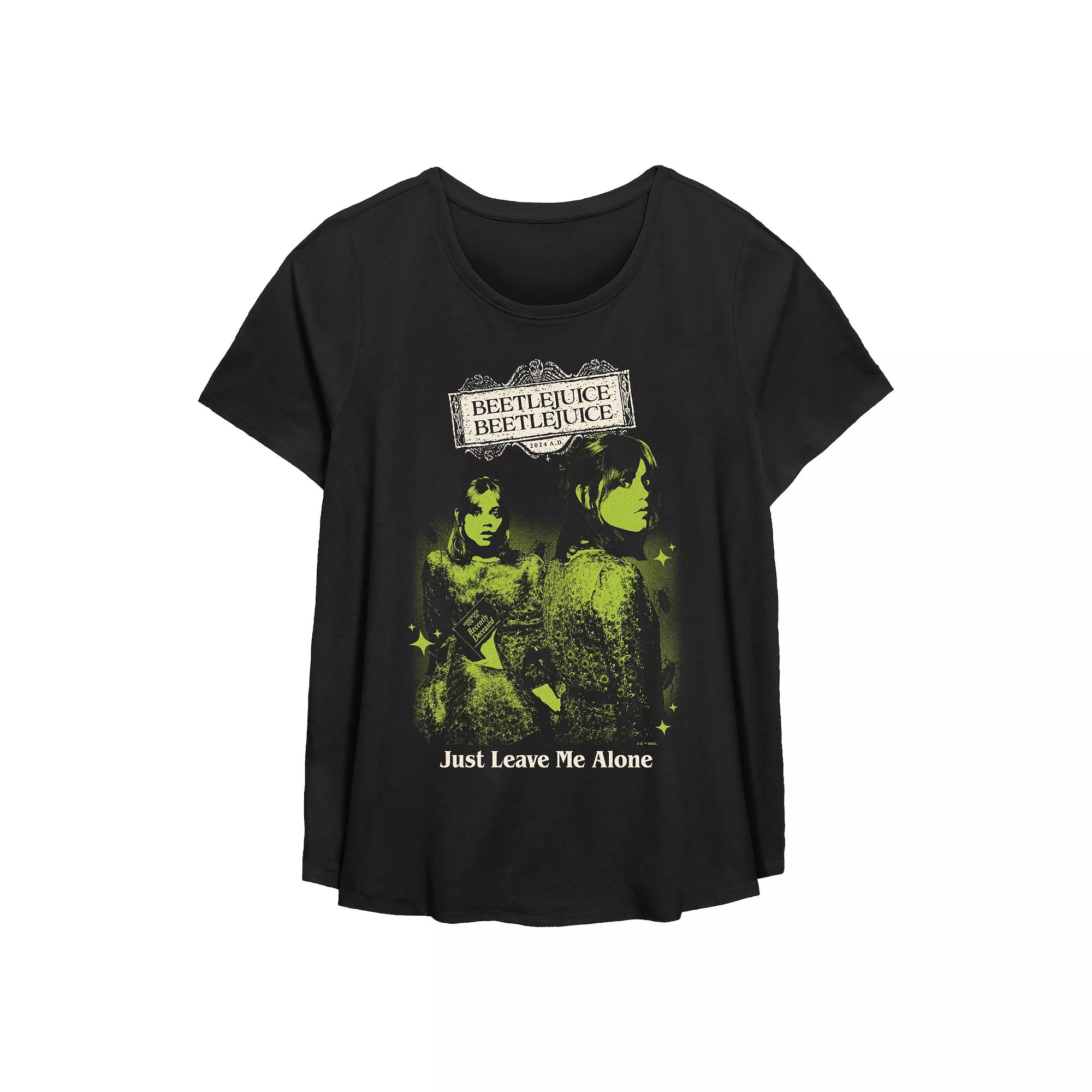 Plus Size Wednesday I Hate Holidays Flowy Graphic Tee, Women's, Size: 1XL, Black Product Image