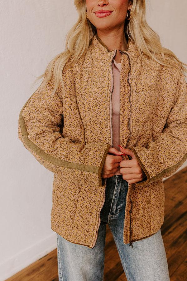 Cabin Cutie Corduroy Jacket in Blush Product Image