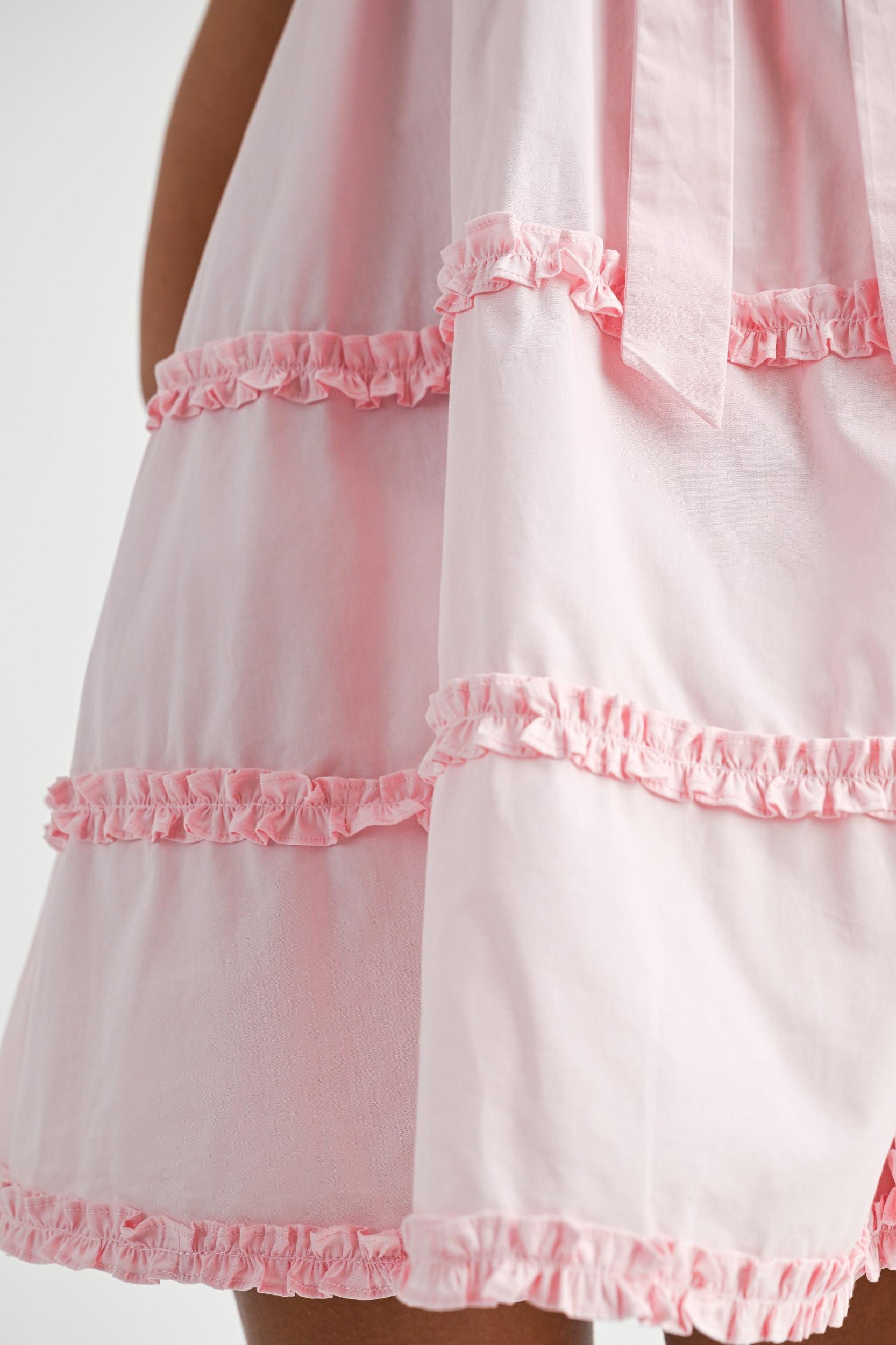 Ruffled Babydoll Mini Dress Product Image