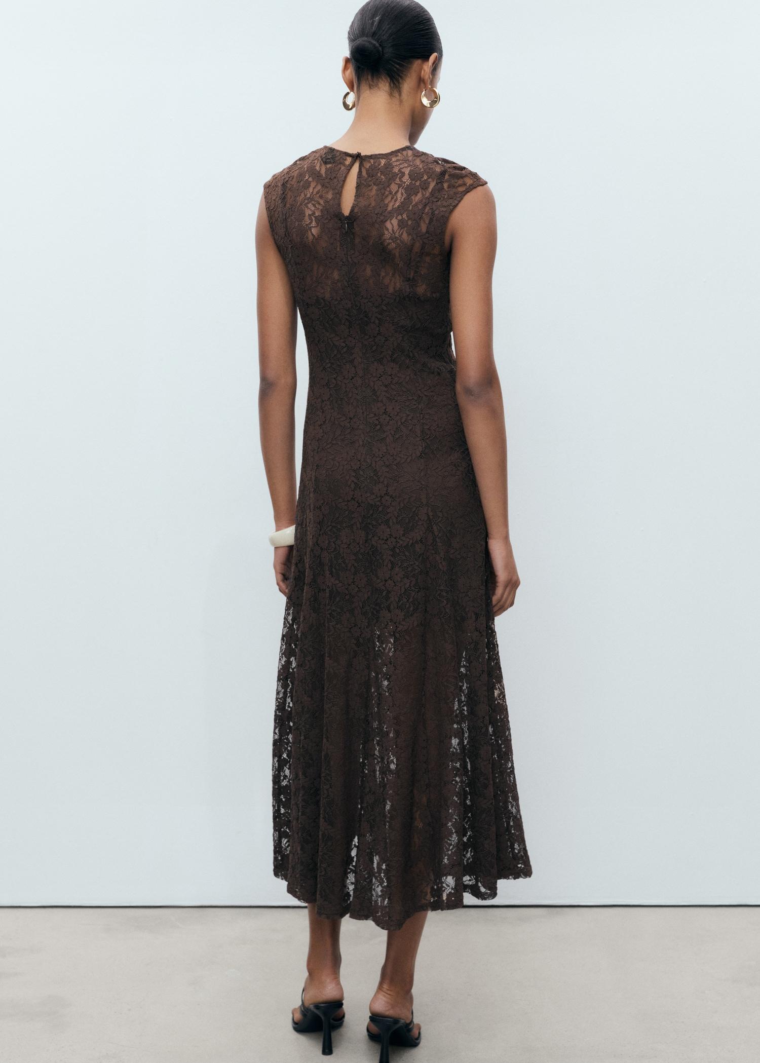 Lace A-line dress - Women | MANGO USA Product Image
