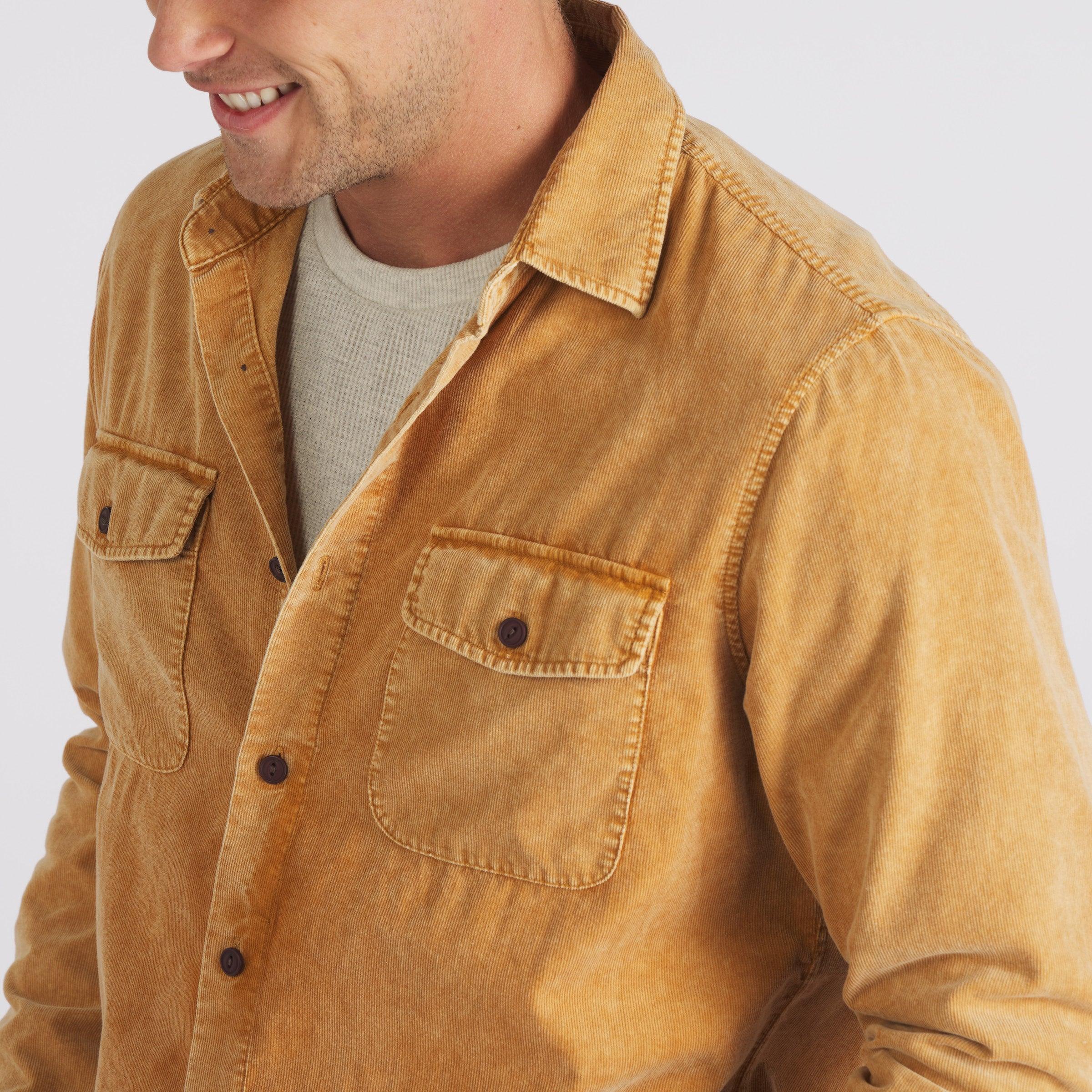 Jeremiah Vintage Garment Dyed Cord Shirt - Biscuit Product Image