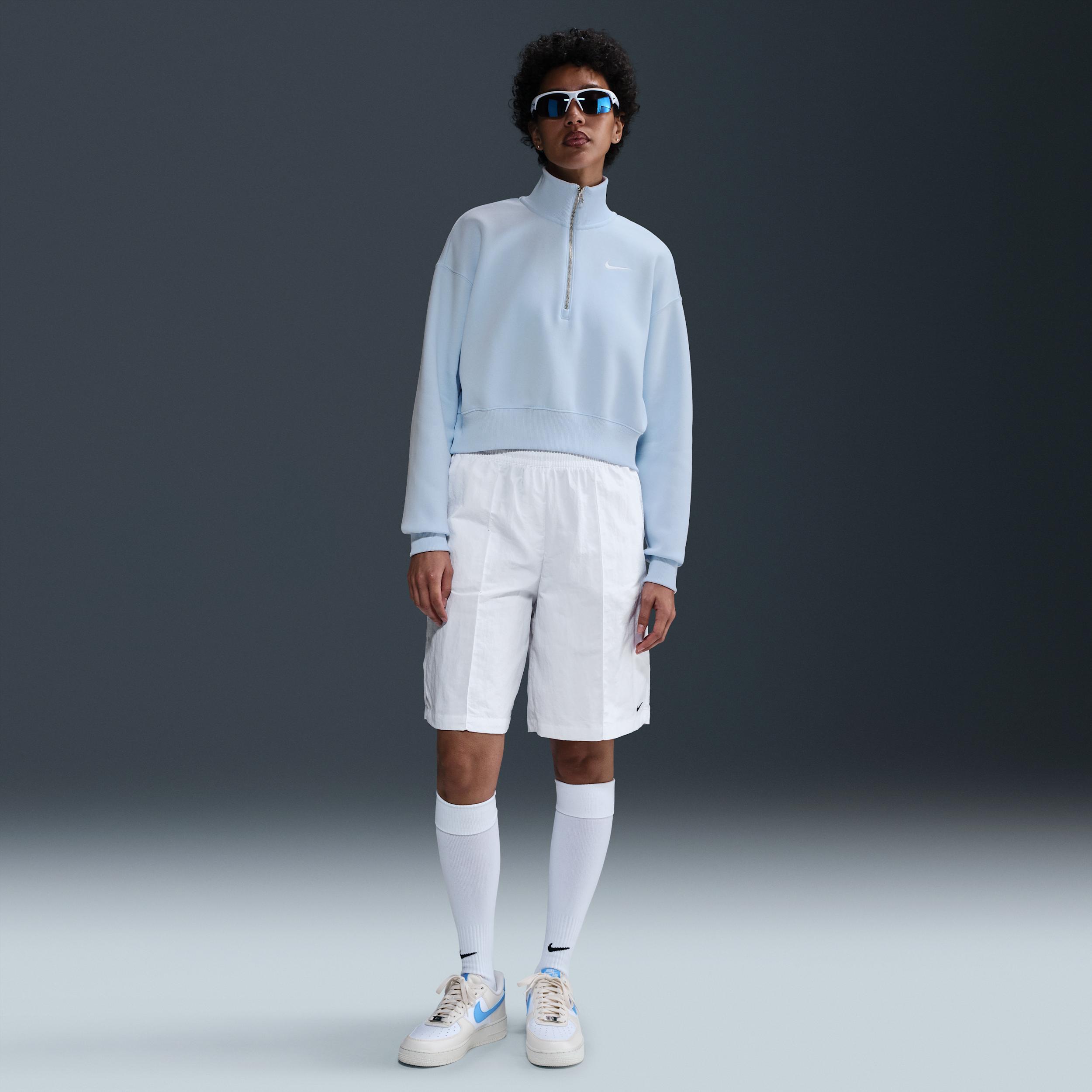 Women's Nike Sportswear Phoenix Fleece 1/4-Zip Cropped Sweatshirt Product Image