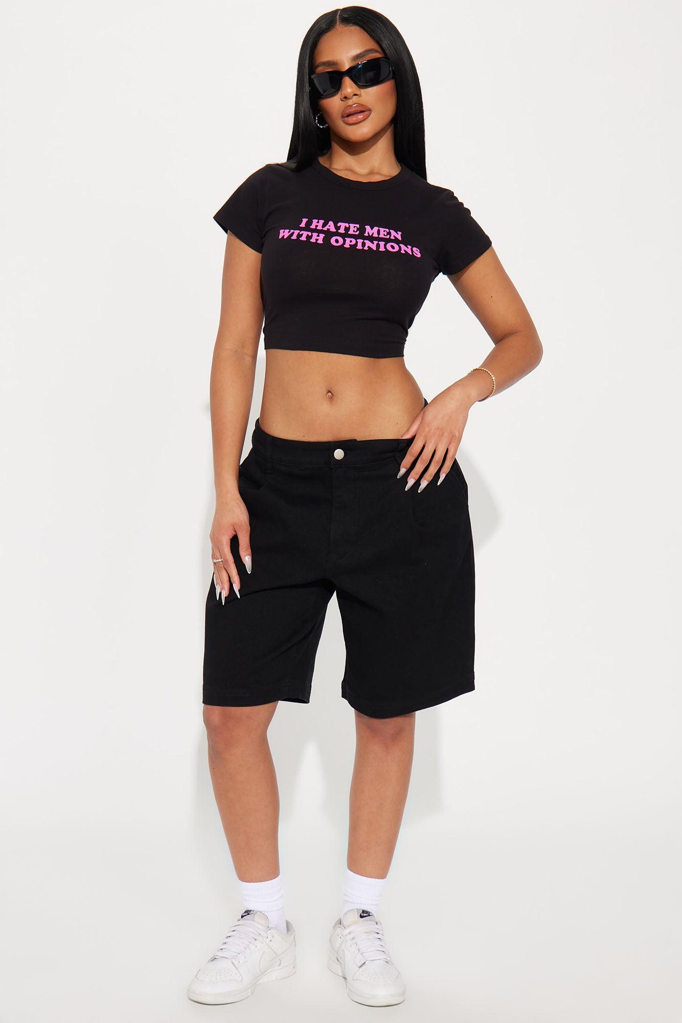 Men With Opinions Baby Tee - Black Product Image