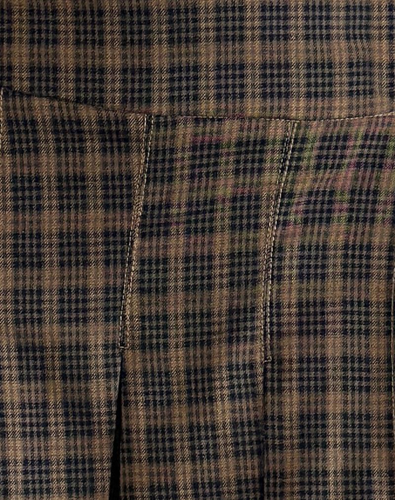 Vanka Midi Skirt in Dark Brown Check Female Product Image