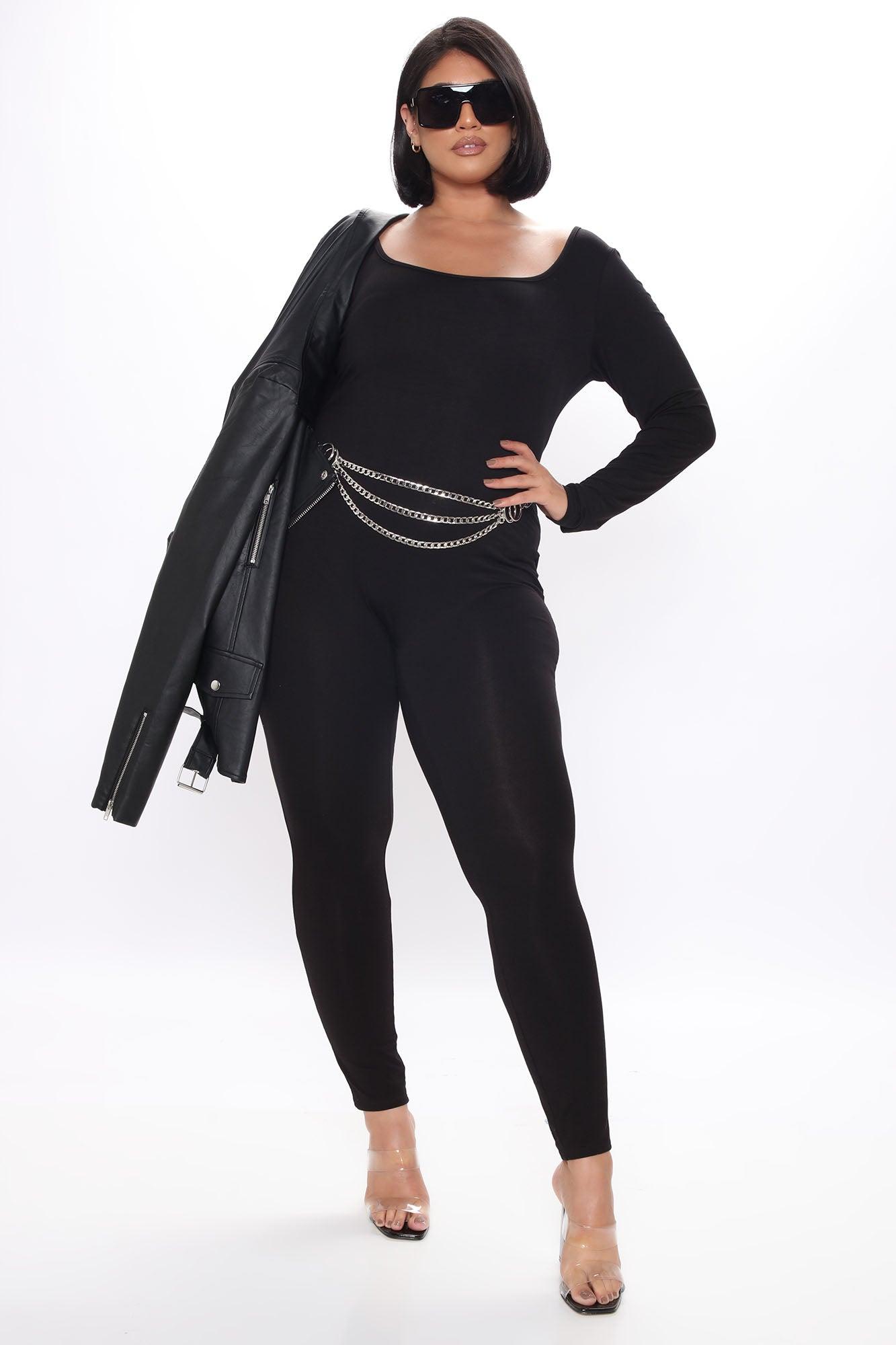 Nova Season Long Sleeve Jumpsuit - Black Product Image