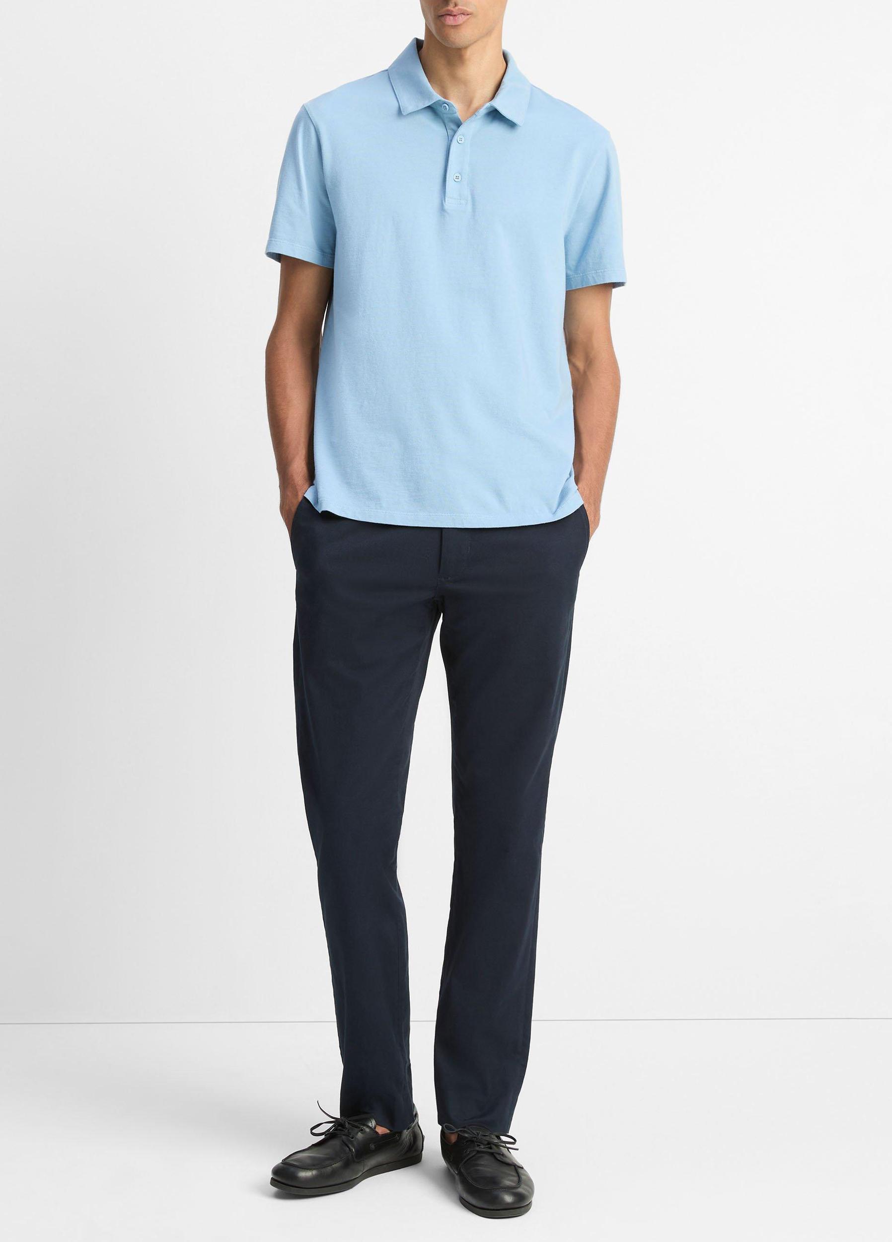 Garment Dye Cotton Polo Shirt Product Image