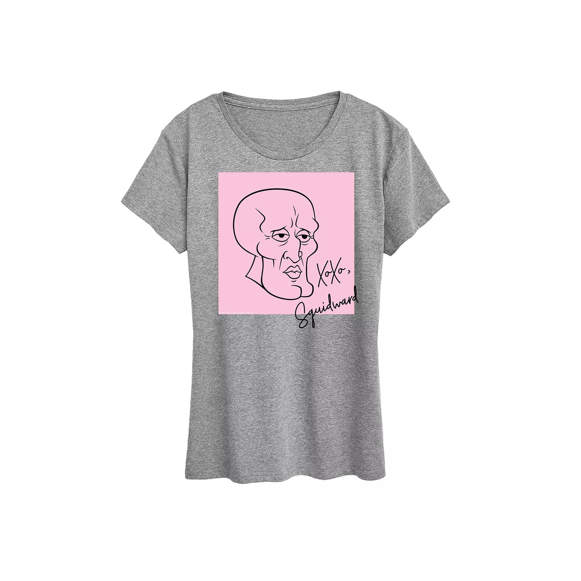 Women's Spongebob Squarepants XOXO Squidward Graphic Tee,  Product Image