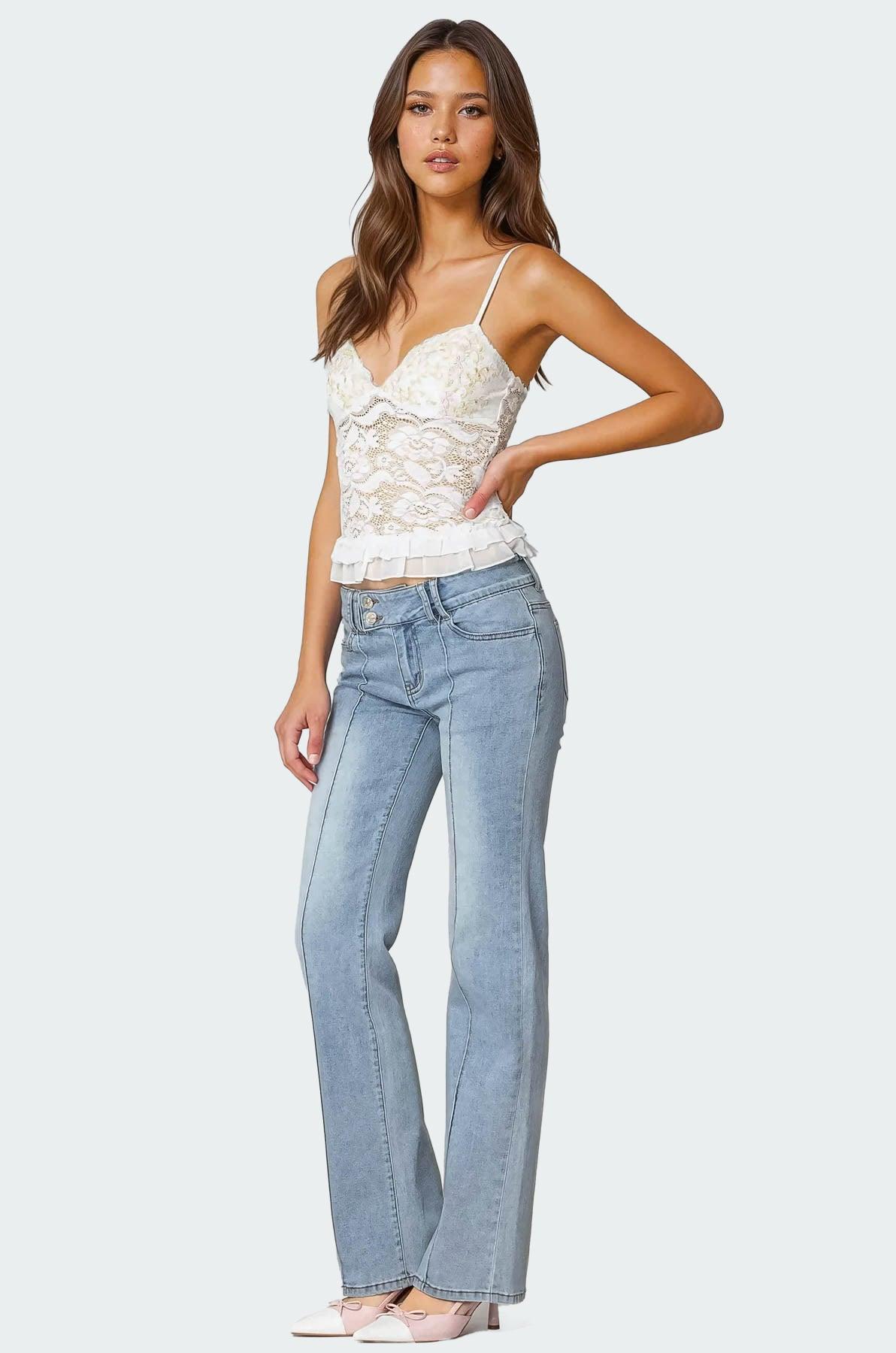 Torin Sheer Lace Tank Top Product Image