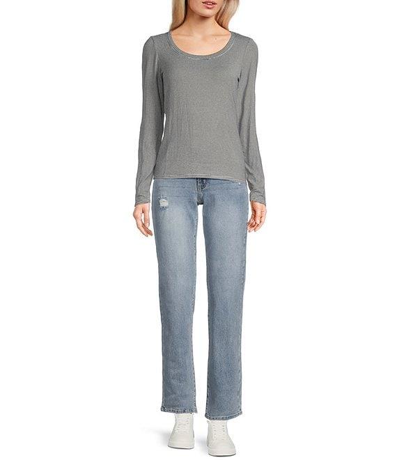 Flag and Anthem Kelford Stripe Long Sleeve Scoop Neck Knit Top Product Image