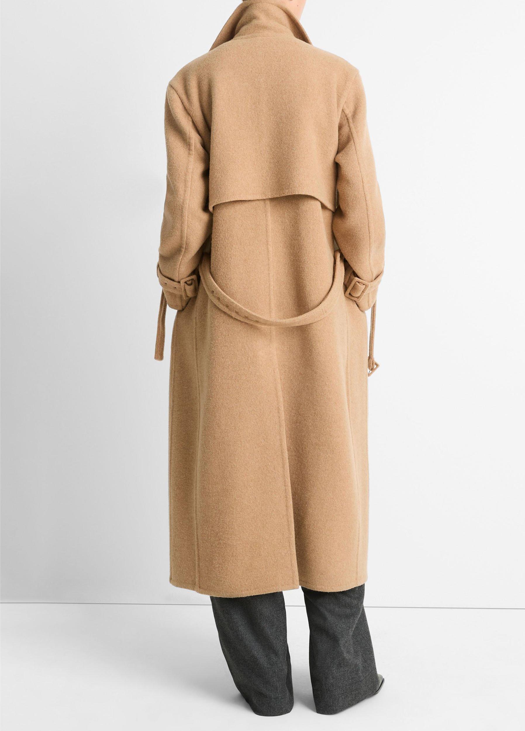 Lofty Italian Wool-Blend Belted Long Coat Product Image