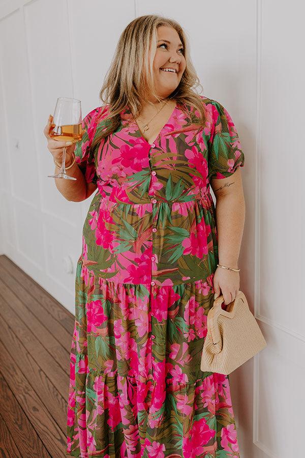 Only Sunshine Floral Maxi in Green Curves Product Image