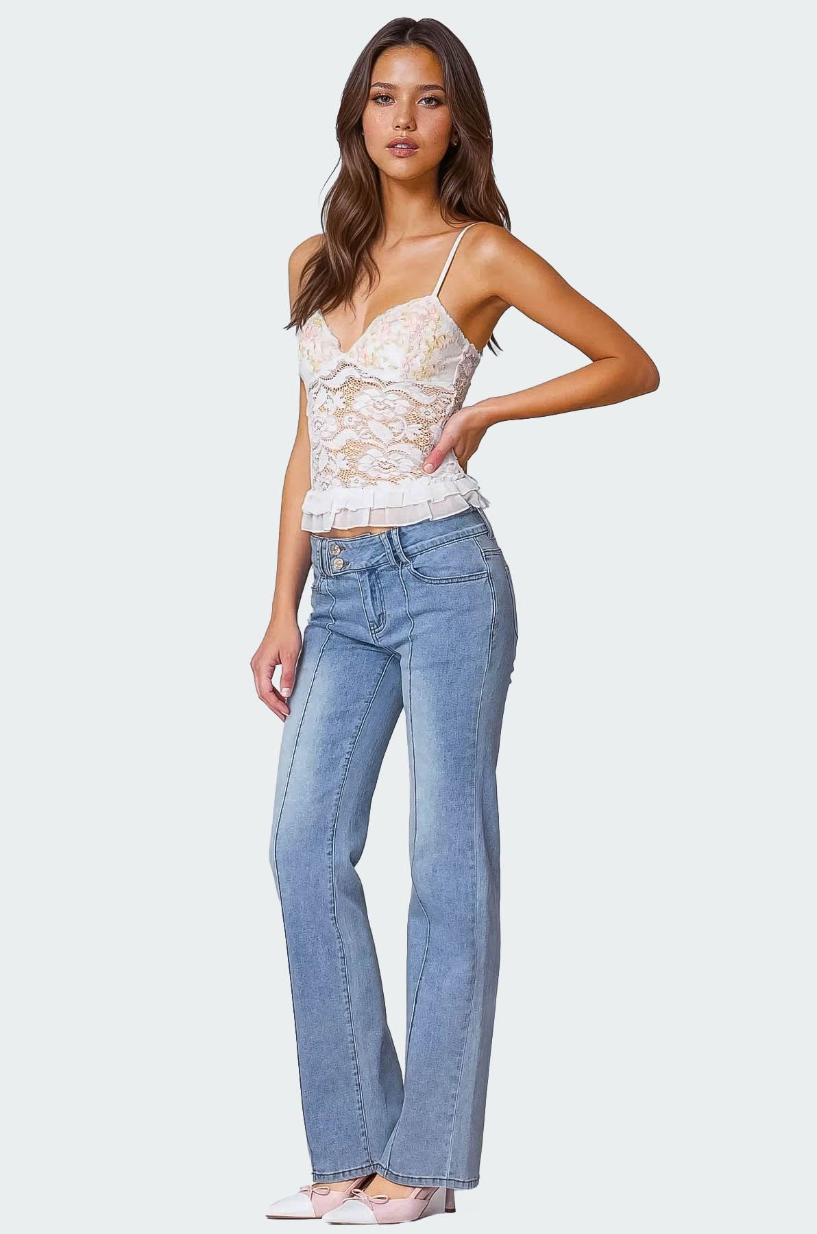 Torin Sheer Lace Tank Top Product Image