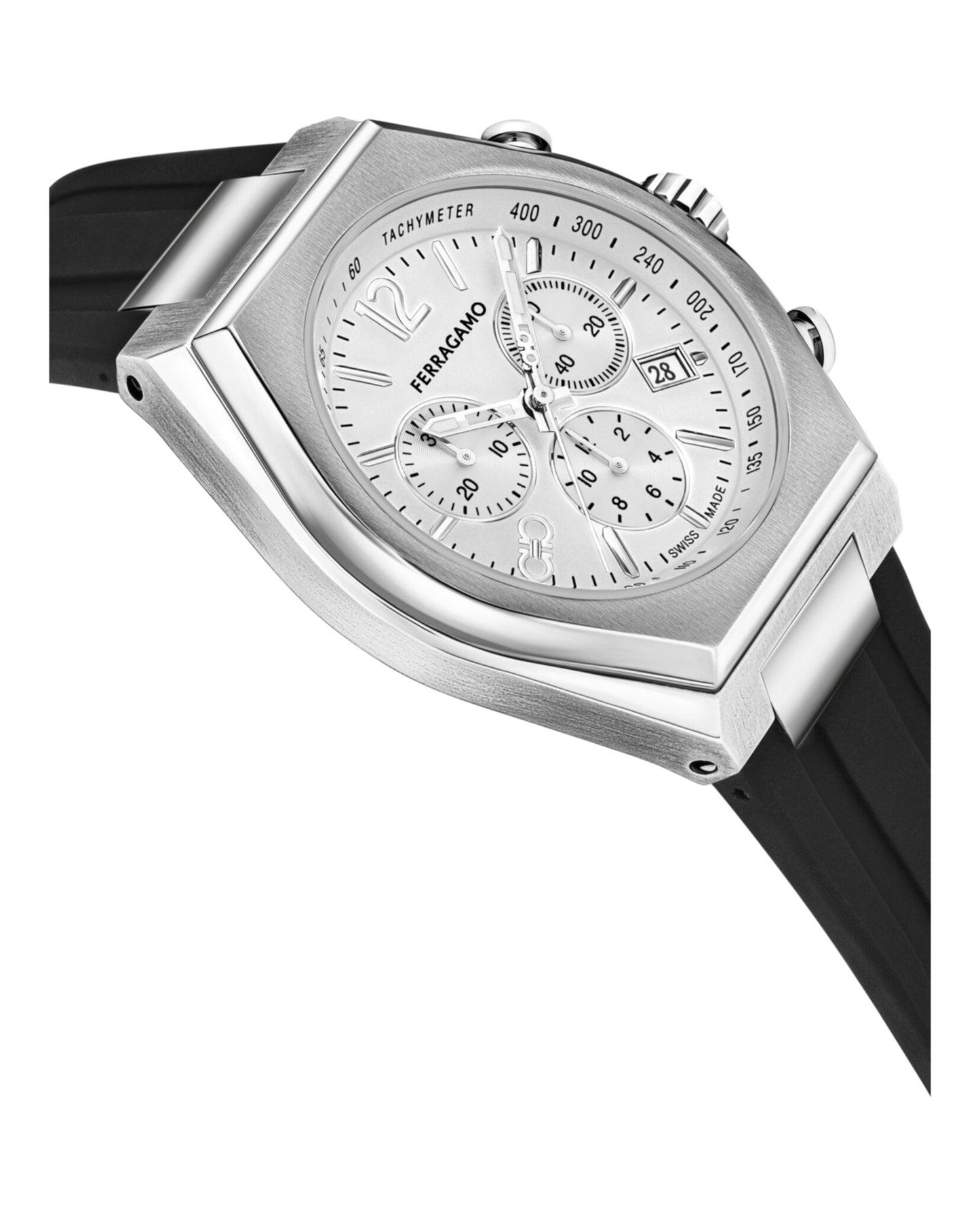 Ferragamo Tonneu Chrono Silicone Watch Product Image
