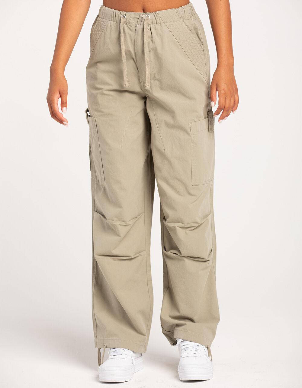 RSQ Womens Low Rise Parachute Cargo Pants - SAGE Product Image