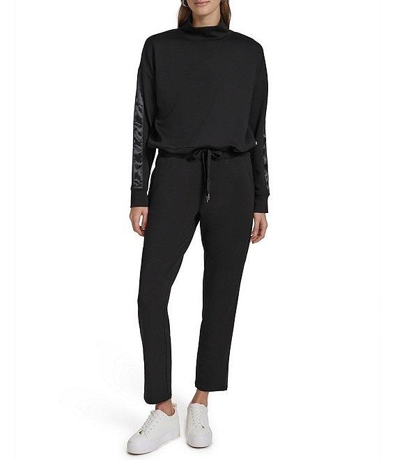 Andrew Marc Sport Scuba Mock Neck Pullover with Satin Trim Product Image
