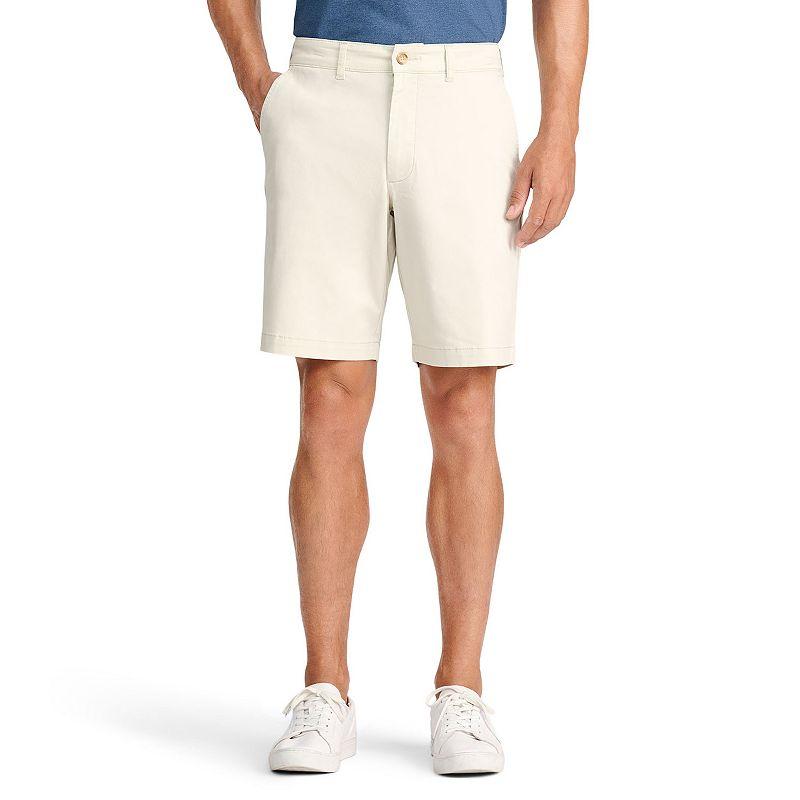 Men's IZOD Saltwater 9.5-in. Flat Front Shorts, Size: 40, Silver Birch Product Image