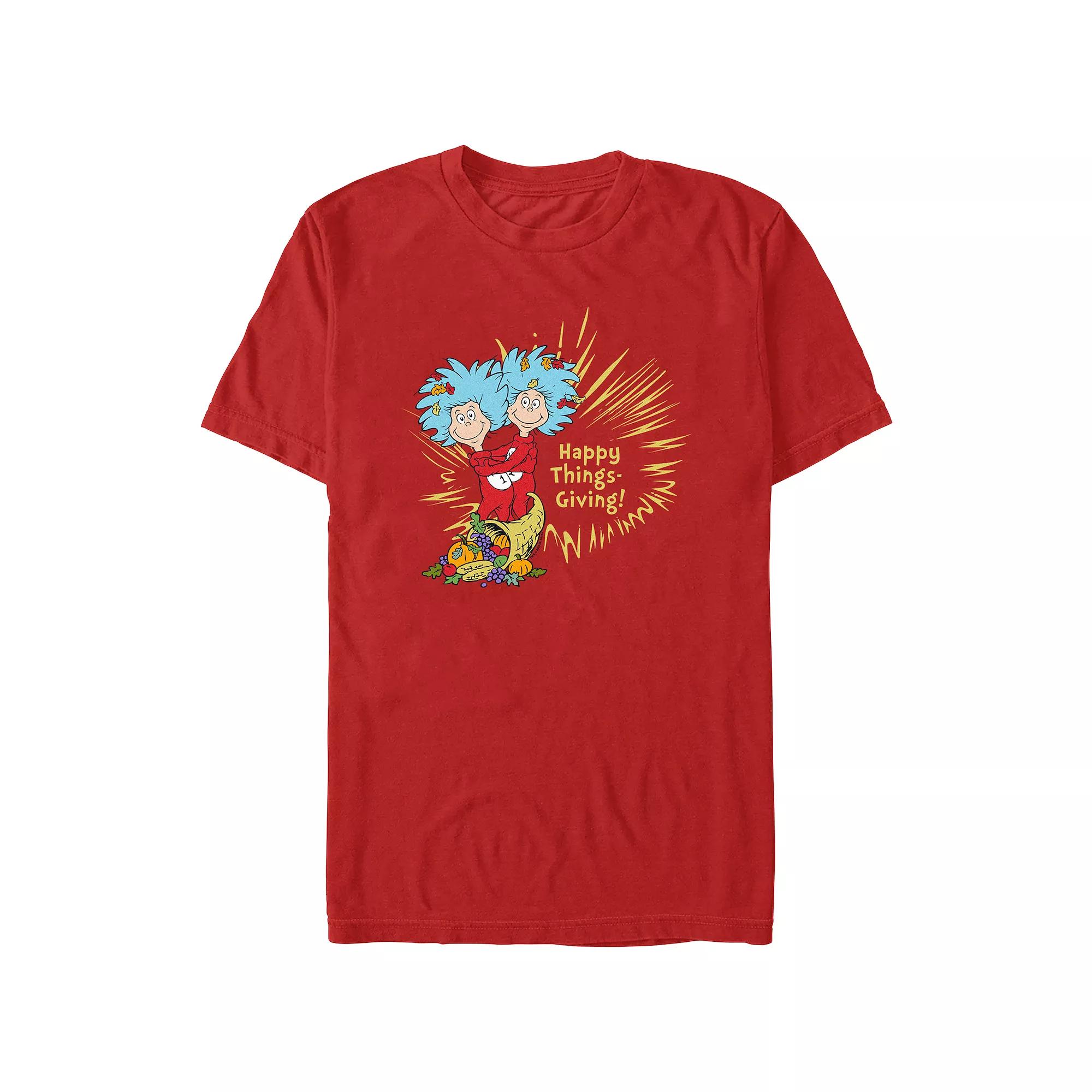 Men's Dr. Seuss Happy Things-Giving! Graphic Tee,  Product Image