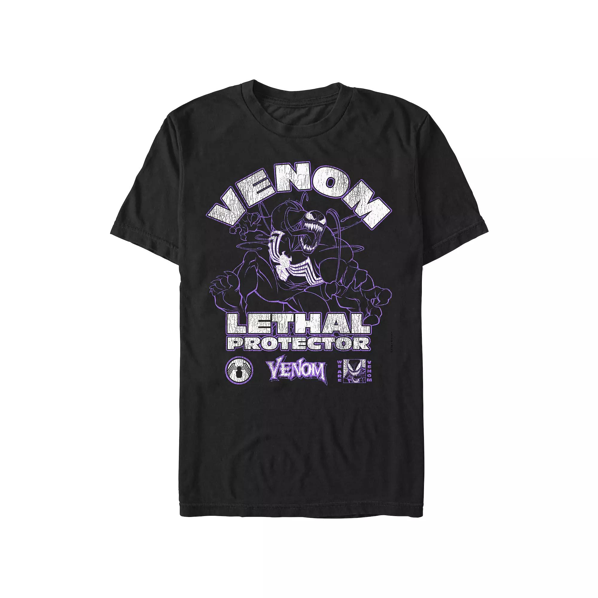 Men's Spider-Man Venom Lethal Protector Purple Lines Graphic Tee,  Product Image