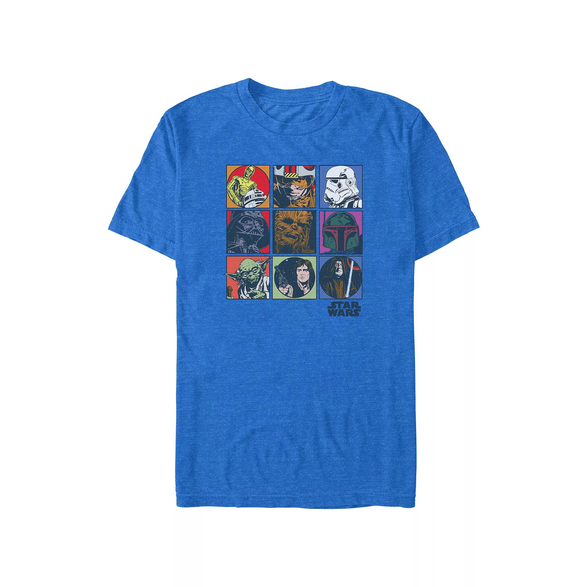 Big & Tall Star Wars Pop Art Vintage Portraits Graphic Tee, Men's, Size: 5XL, Royal Grey Product Image