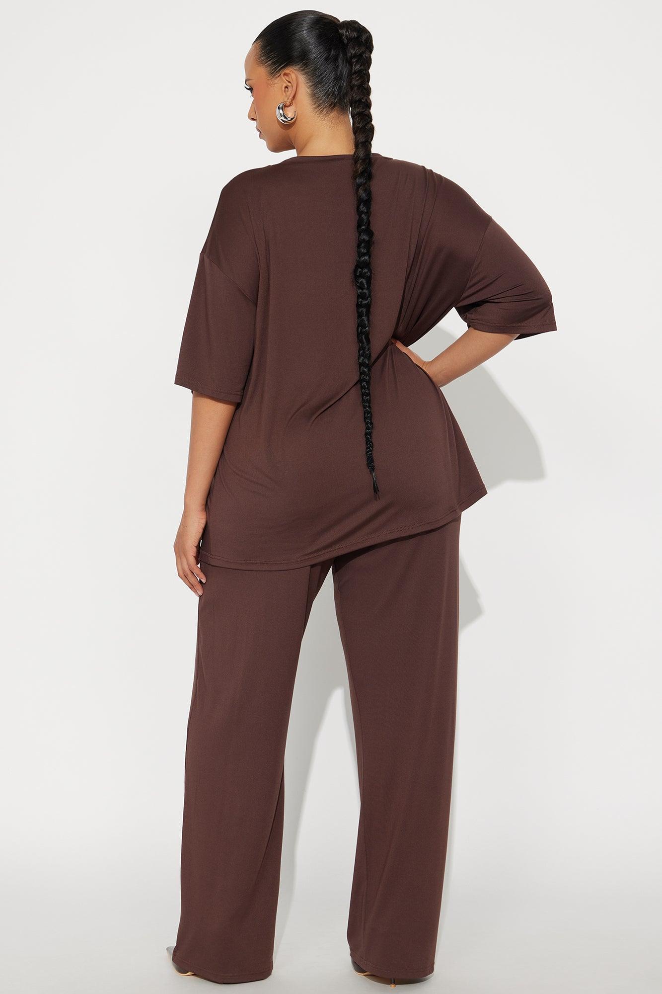 Relax Mood PJ Pant Set - Chocolate Female Product Image