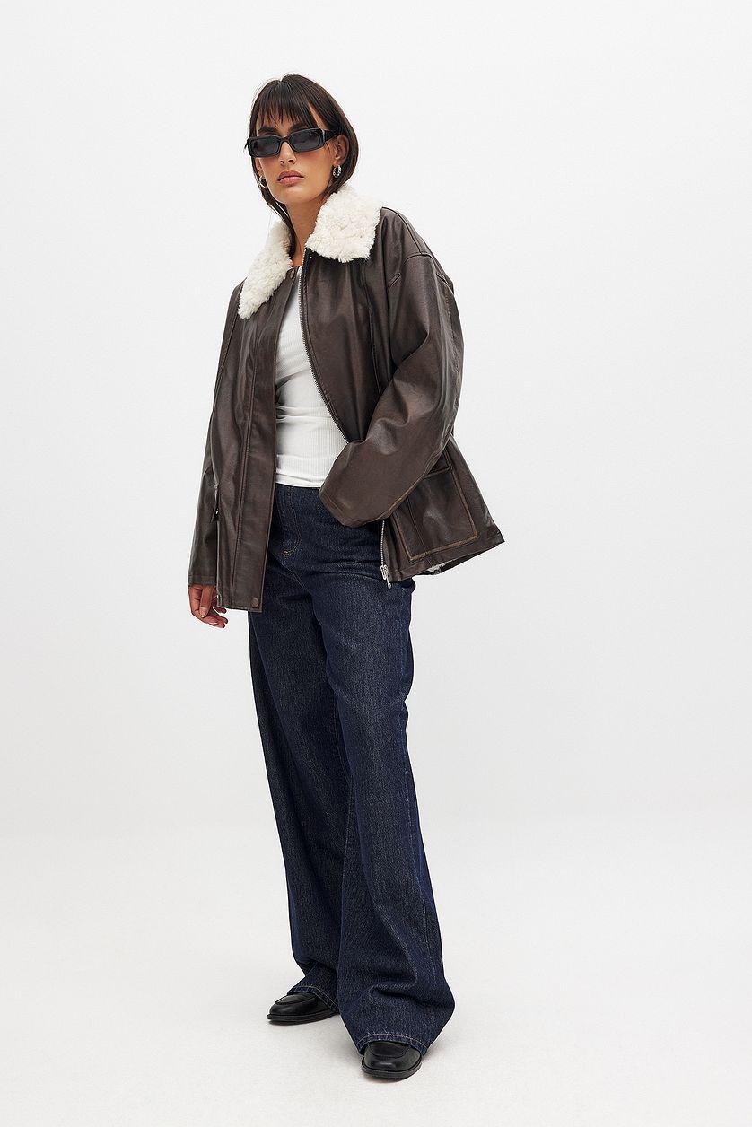 Washed Out Pu Bonded Jacket Product Image