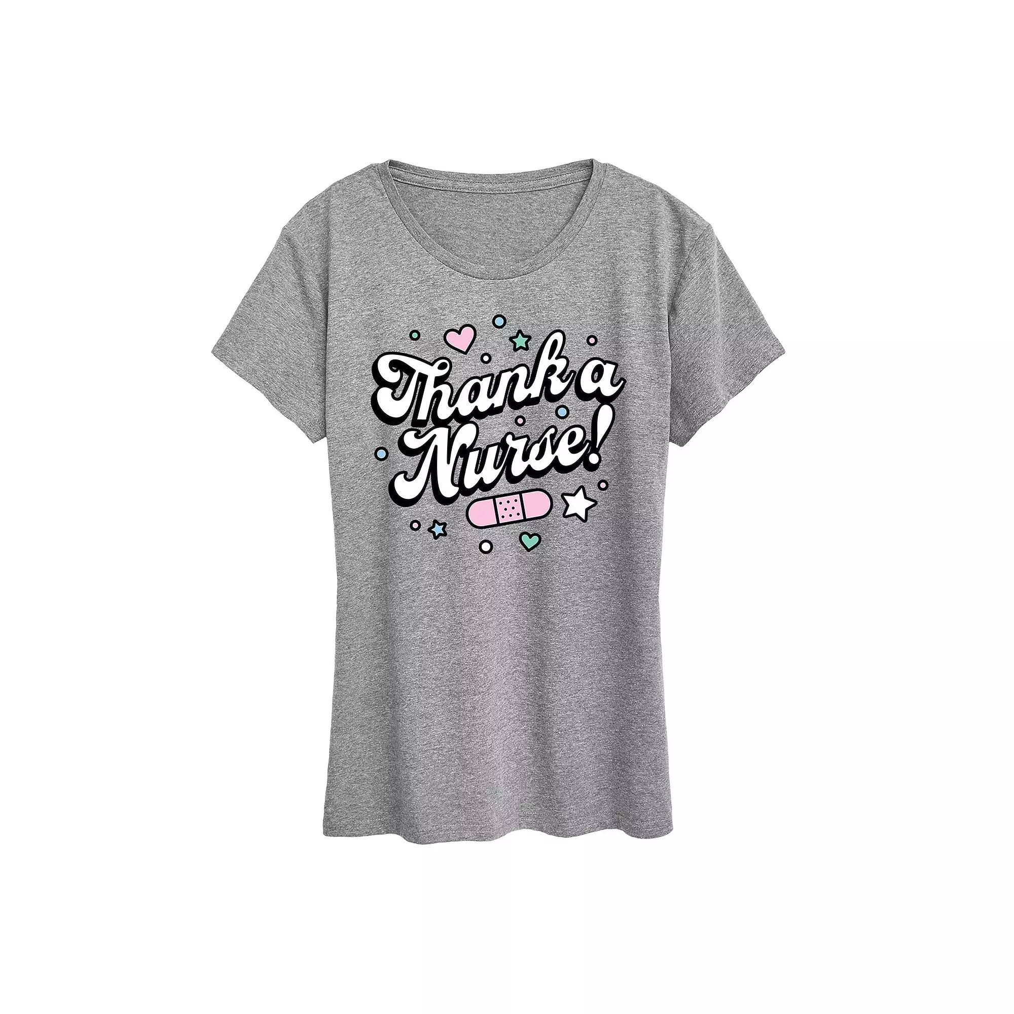Women's Thank A Nurse Graphic Tee,  Product Image