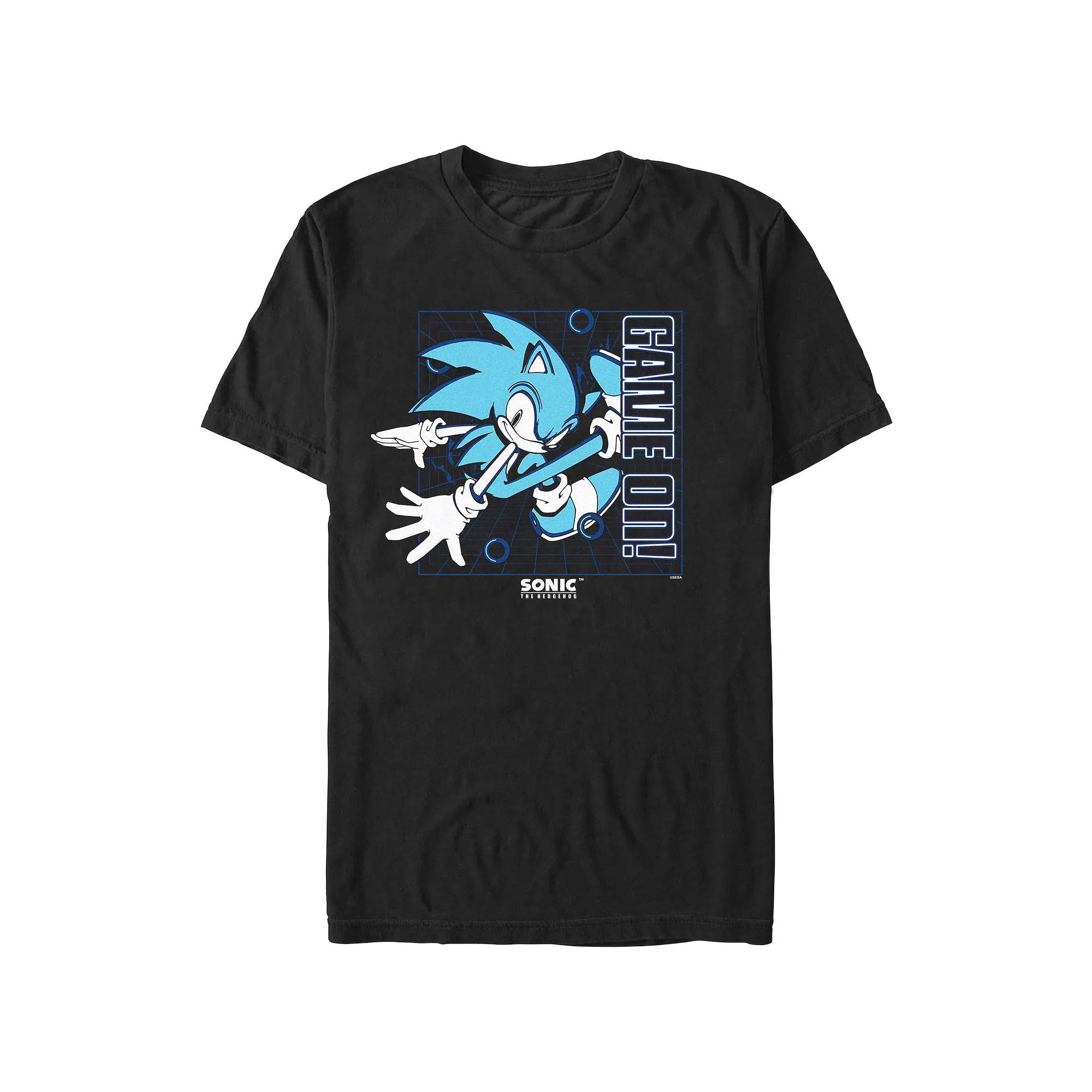 Men's Sonic The Hedgehog Game On Poster Graphic Tee,  Product Image