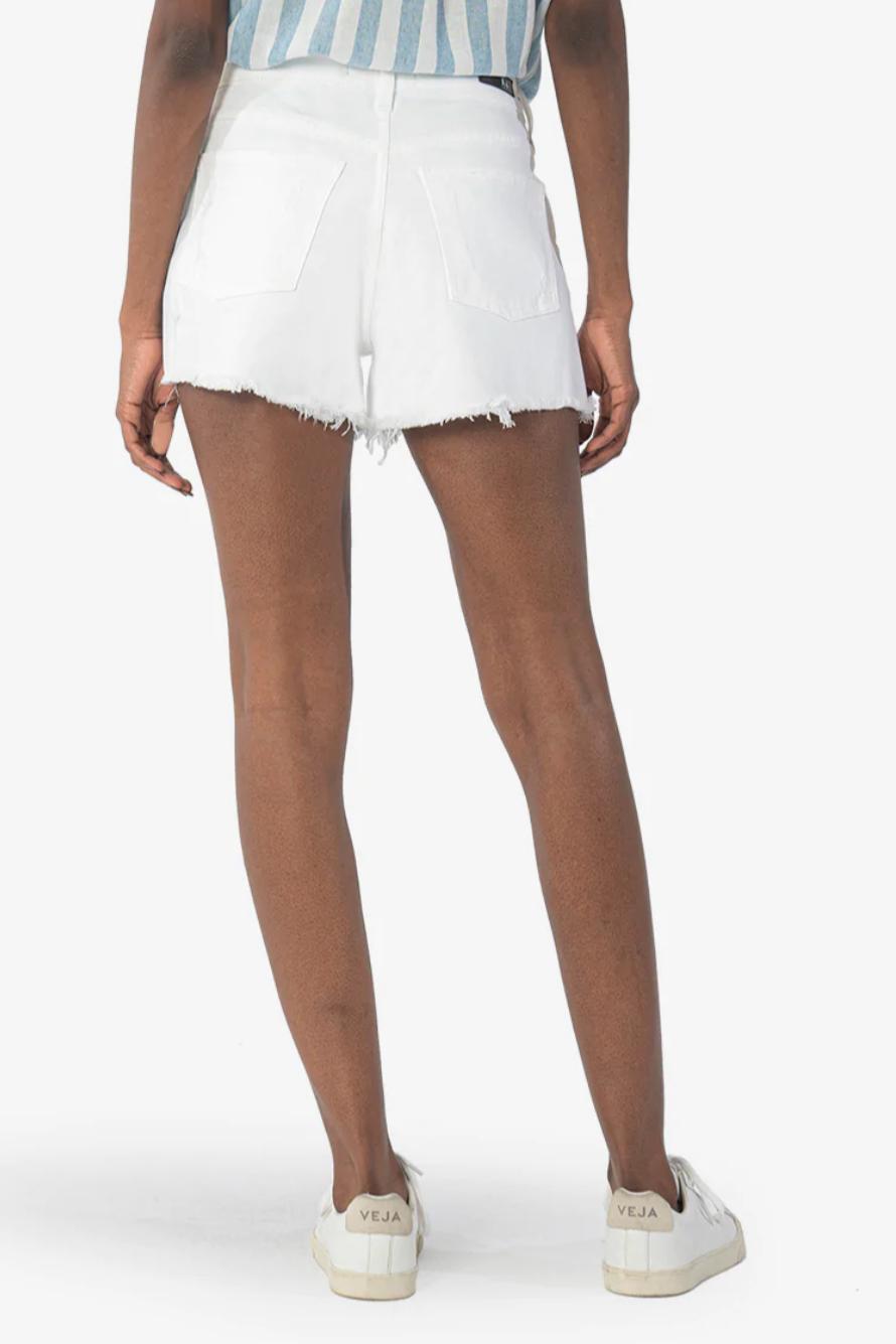 Jane White Distressed High Rise Short Product Image