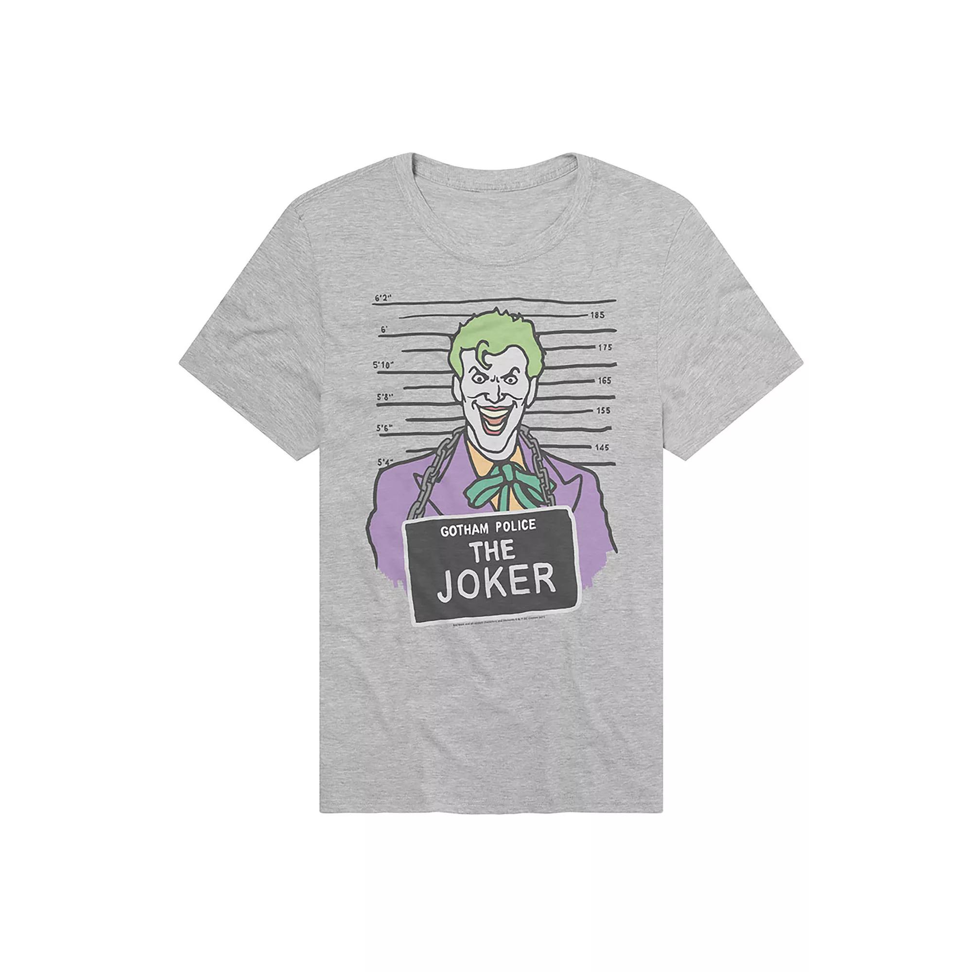 Men's DC Comics Batman Gotham Police The Joker Mugshot Graphic Tee,  Product Image