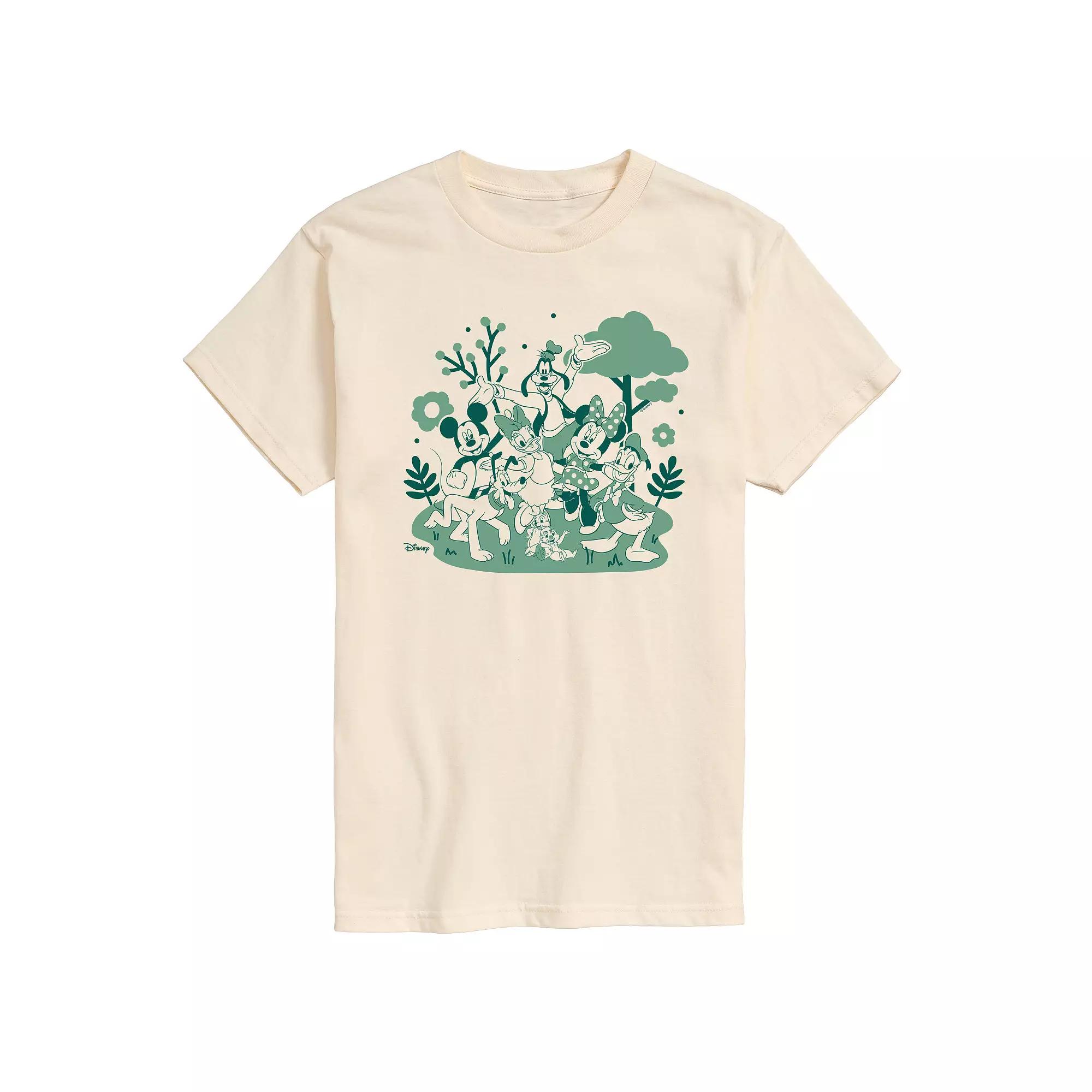 Disney's Mickey Mouse & Friends Men's Green Character Group Graphic Tee,  Product Image