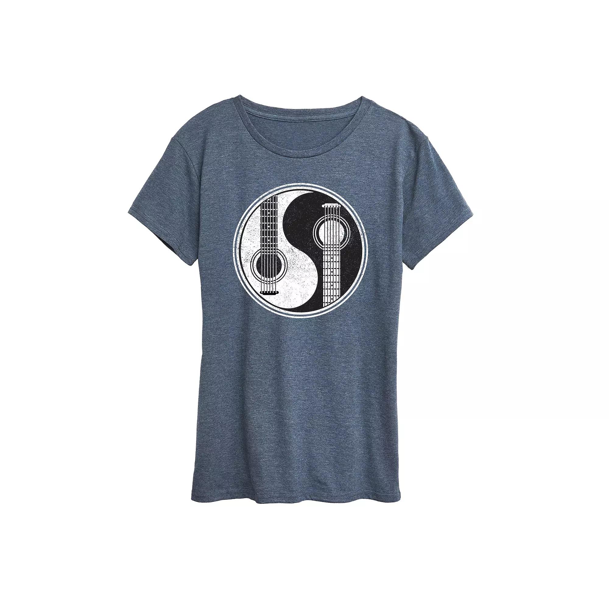 Women's Yin Yang Guitar Graphic Tee,  Product Image