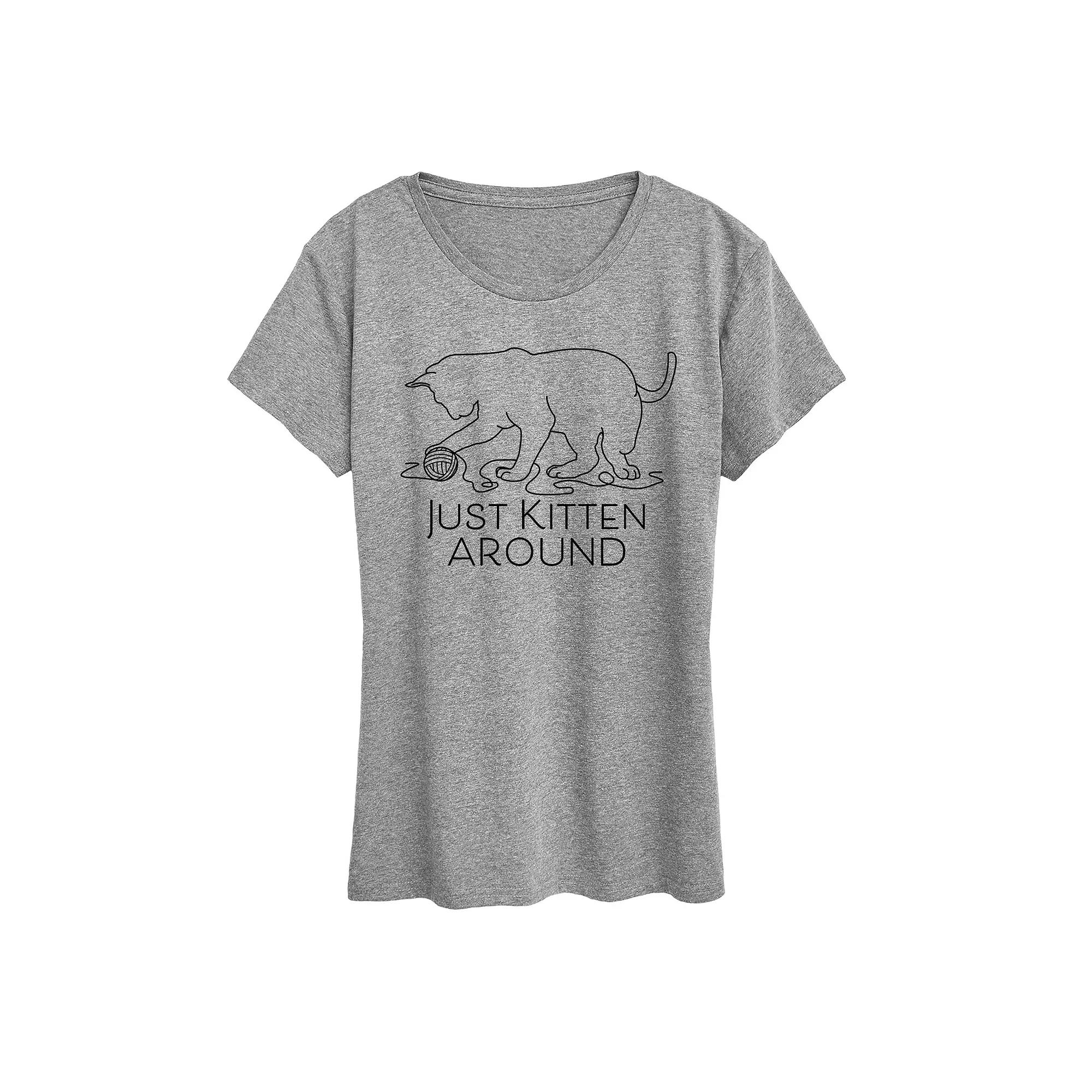 Women's Just Kitten Around Graphic Tee,  Product Image