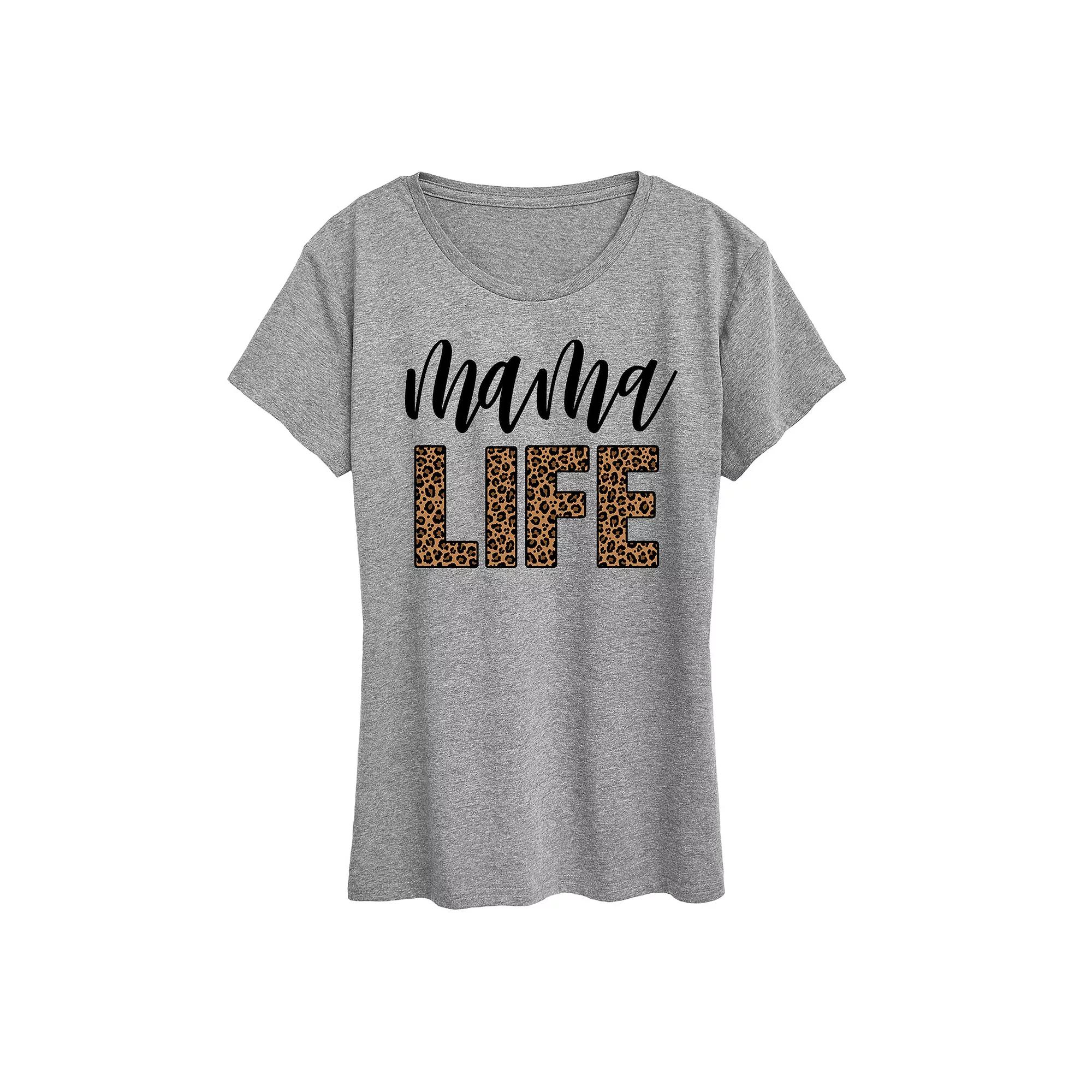 Women's Mama Life Leopard Graphic Tee,  Product Image