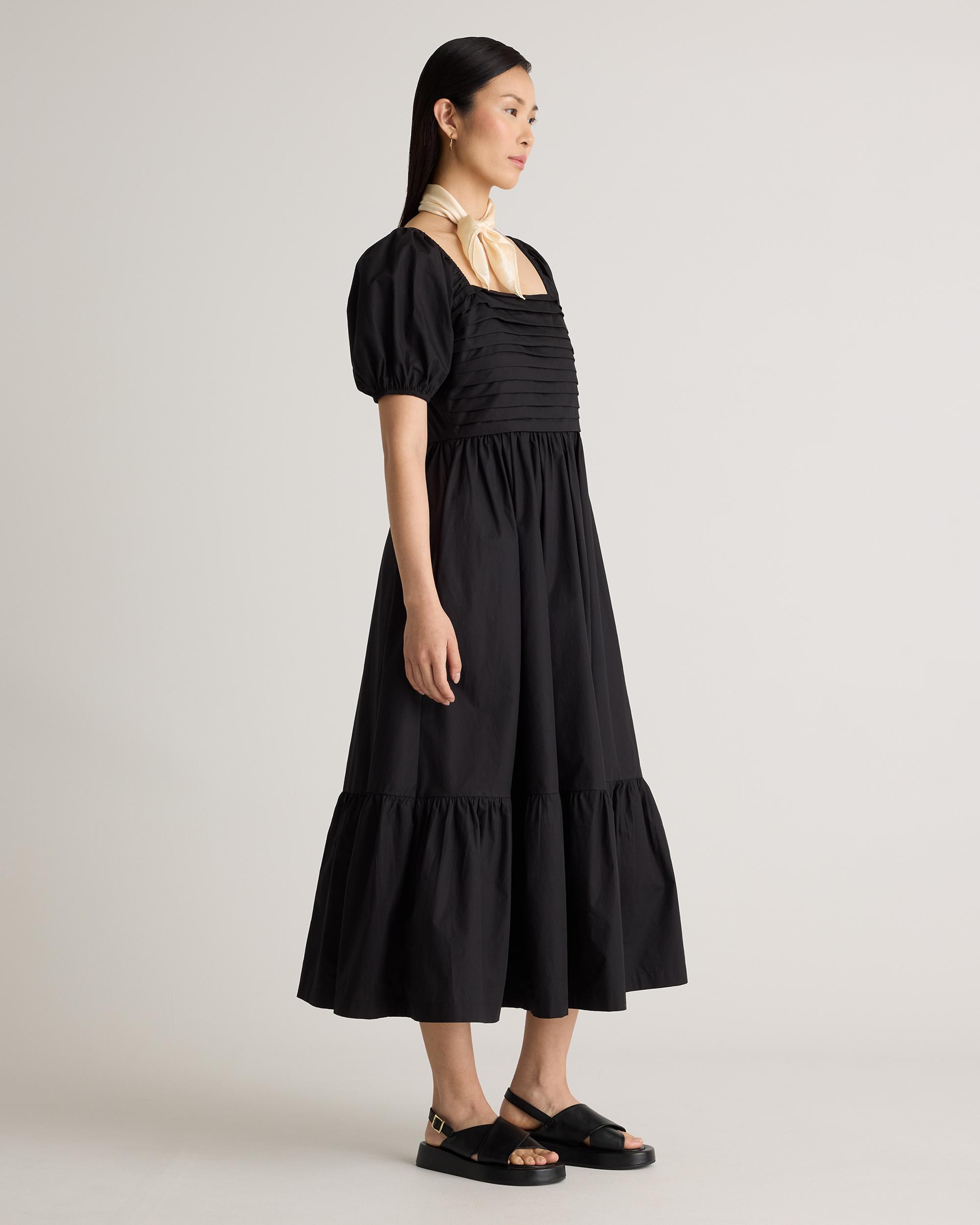 Quince | Women's Ruched Midi Dress Size XL, Organic Cotton Product Image