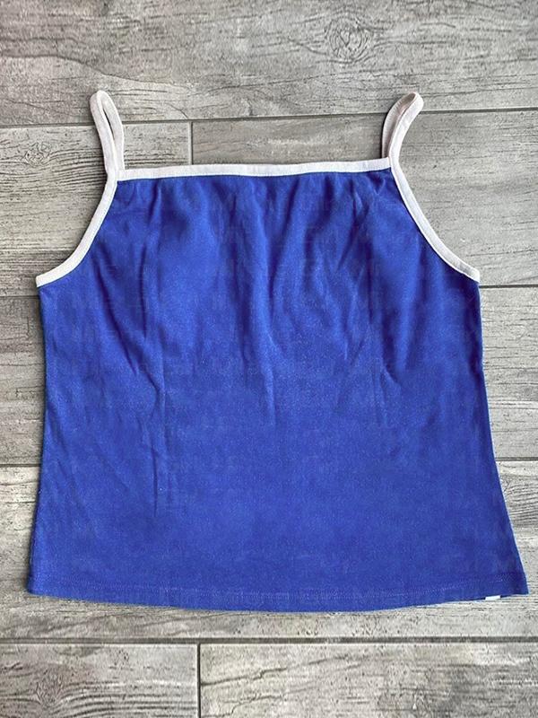 Embroidery Contrast Crop Cami Top Product Image