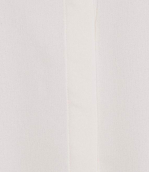 Investments Dolman Long Sleeve Button Front Point Collar Blouse Product Image