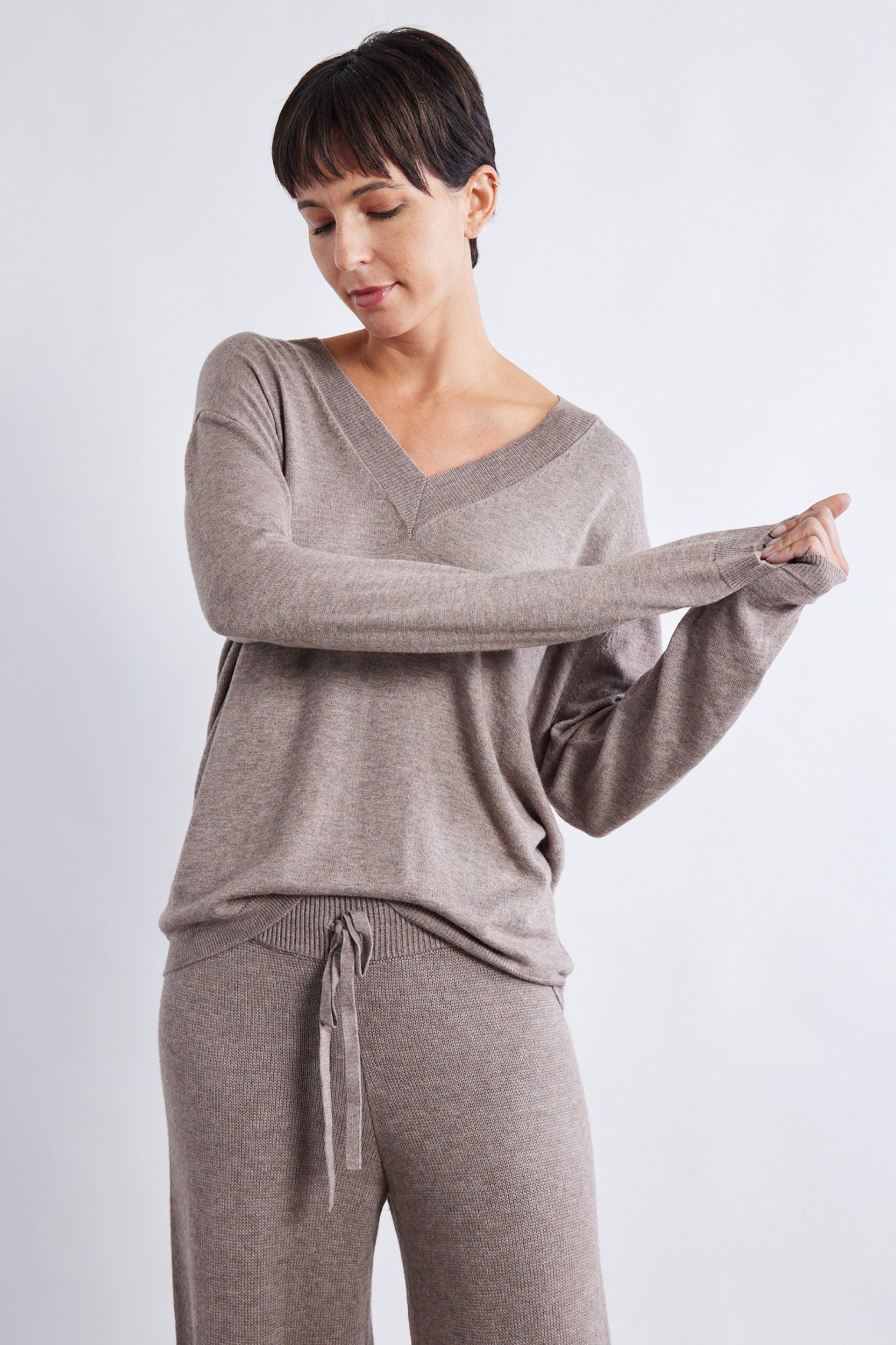 Savor V-Neck Lounge Sweater Product Image